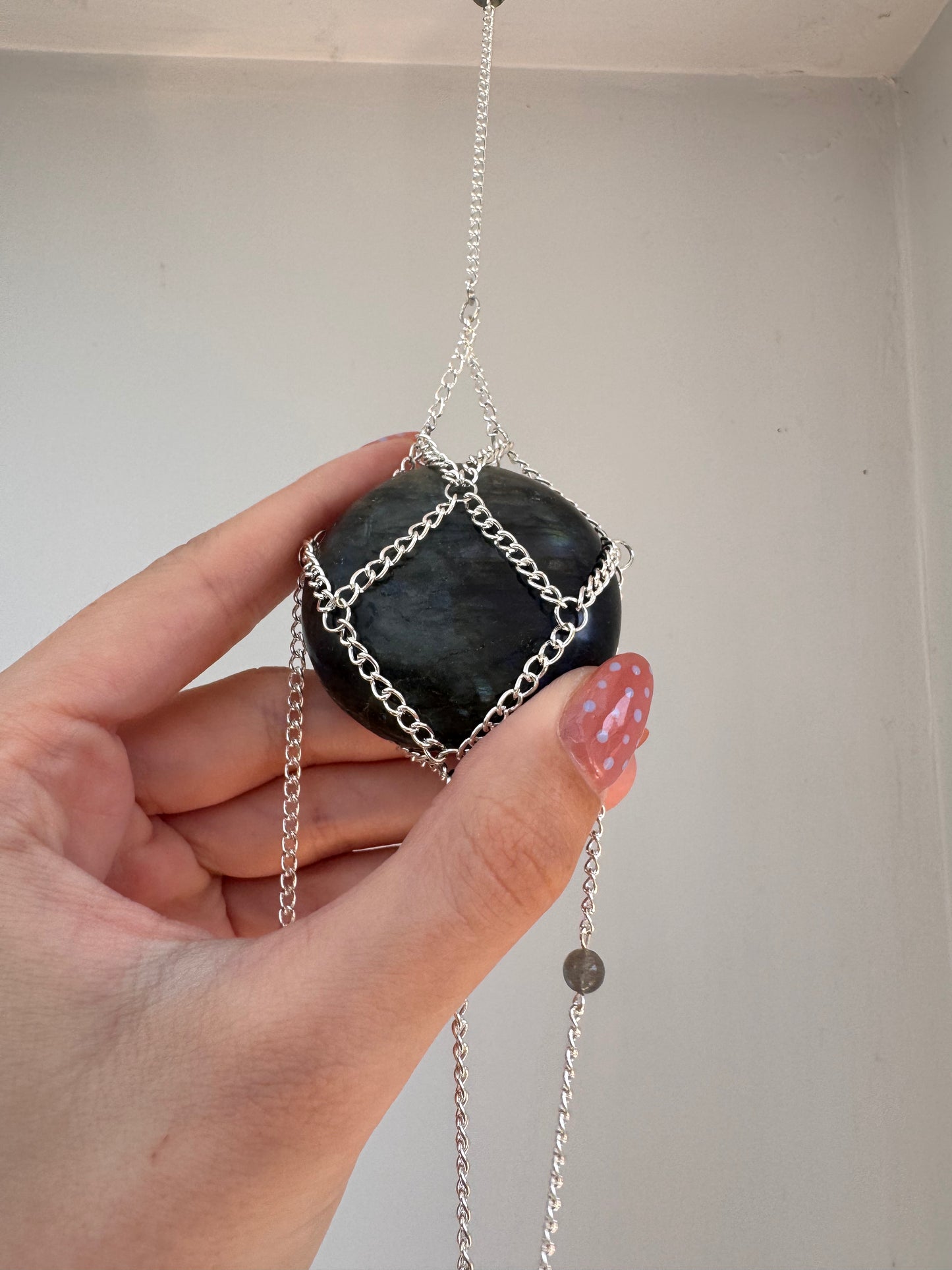 Labradorite + Crystal Suncatcher | Handmade Crystal Wall Hanging