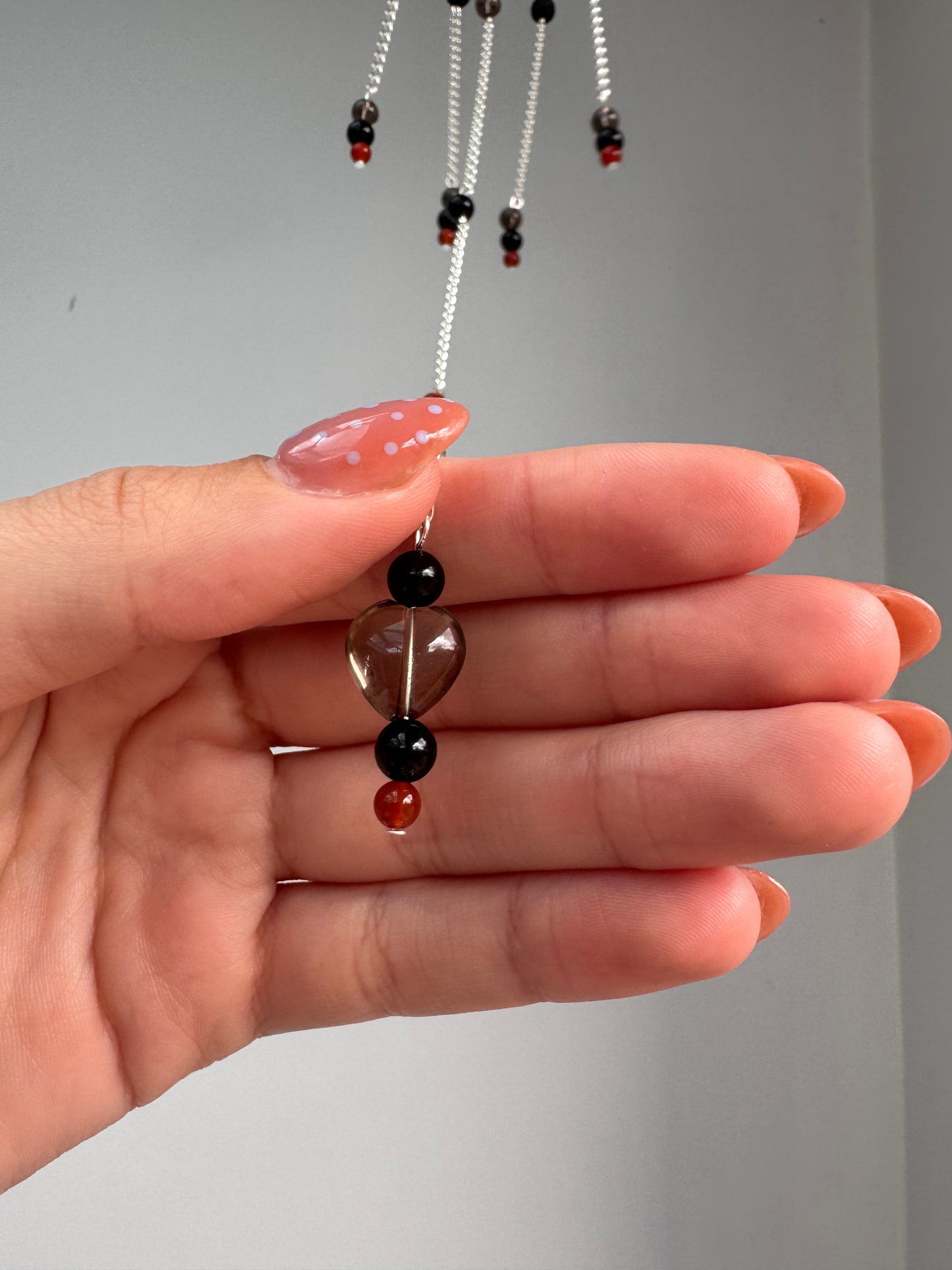 Mahogany Obsidian Suncatcher | Handmade Crystal Wall Hanging