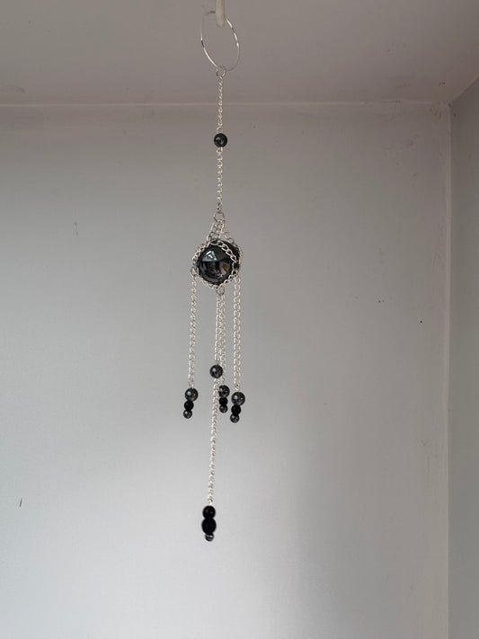 Hematite Mini Suncatcher | Handmade Crystal Wall Hanging