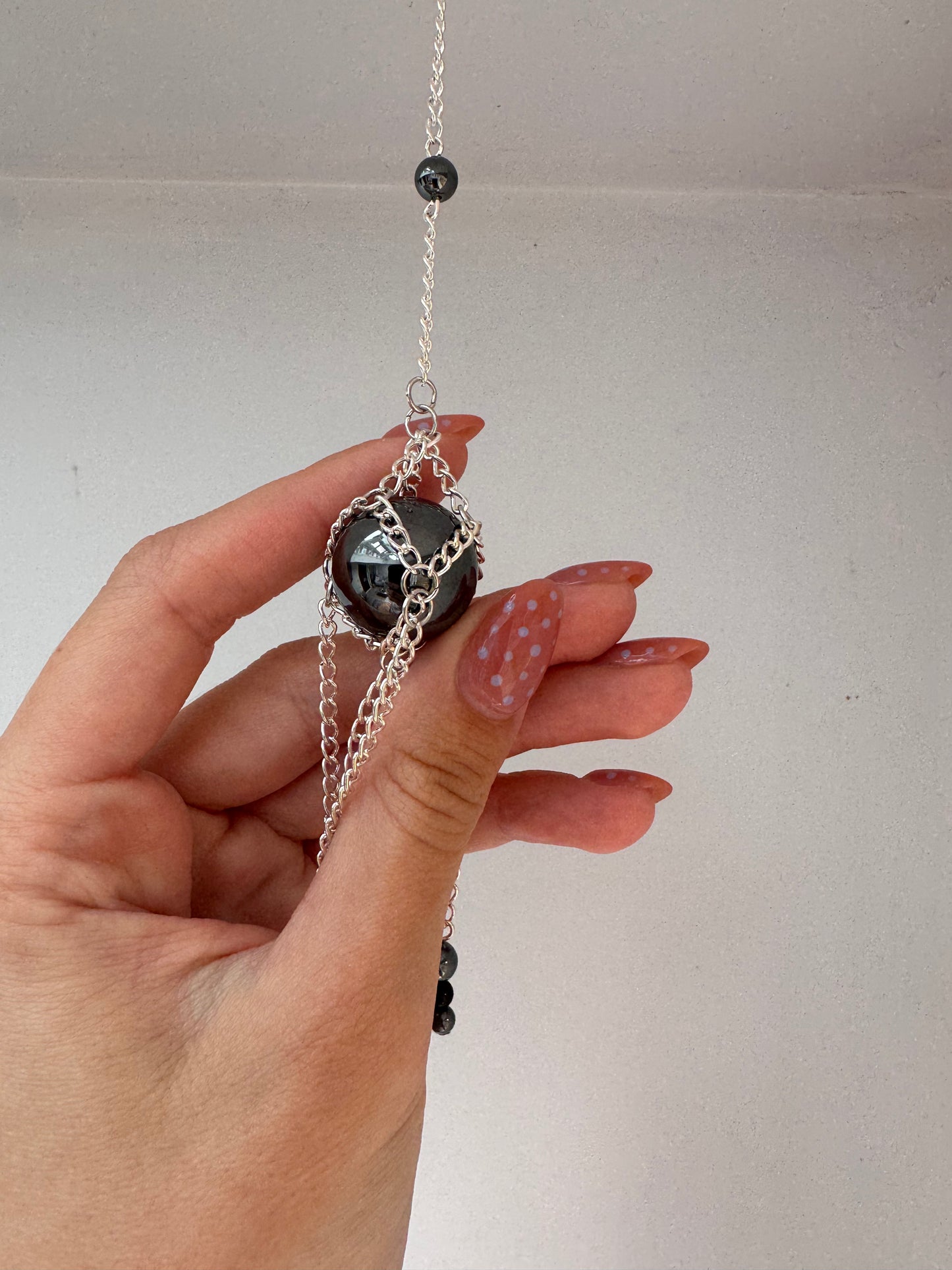 Hematite Mini Suncatcher | Handmade Crystal Wall Hanging