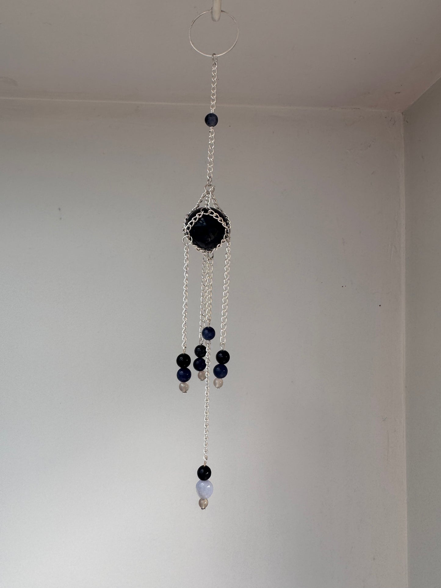 Sodalite Mini Suncatcher | Handmade Crystal Wall Hanging