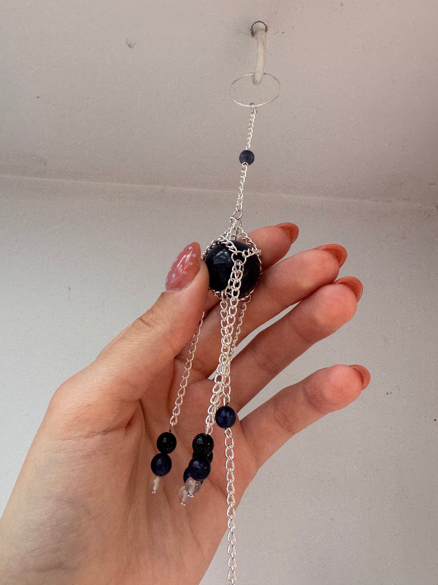 Sodalite Mini Suncatcher | Handmade Crystal Wall Hanging