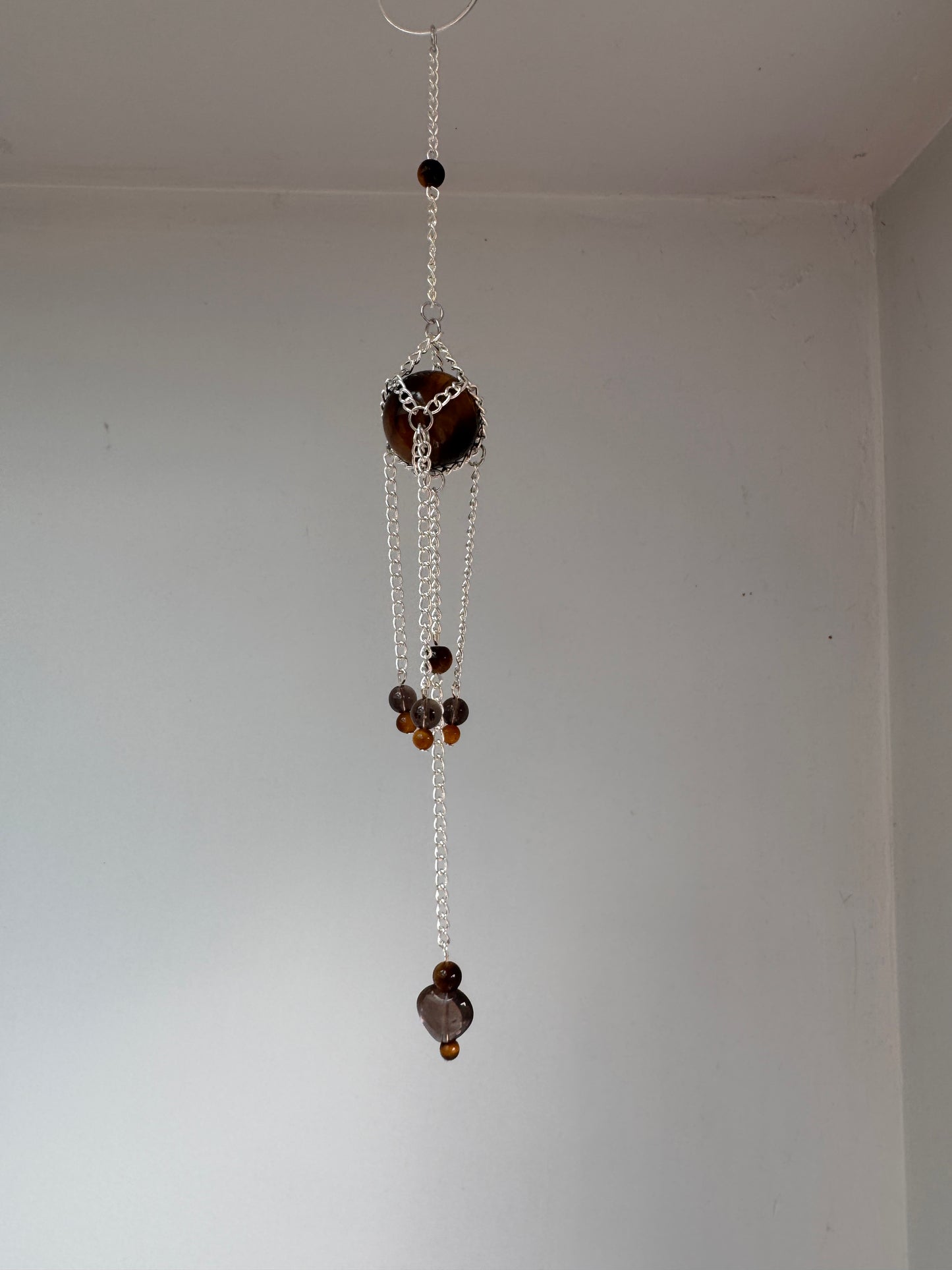 Tigers Eye Mini Suncatcher | Handmade Crystal Wall Hanging