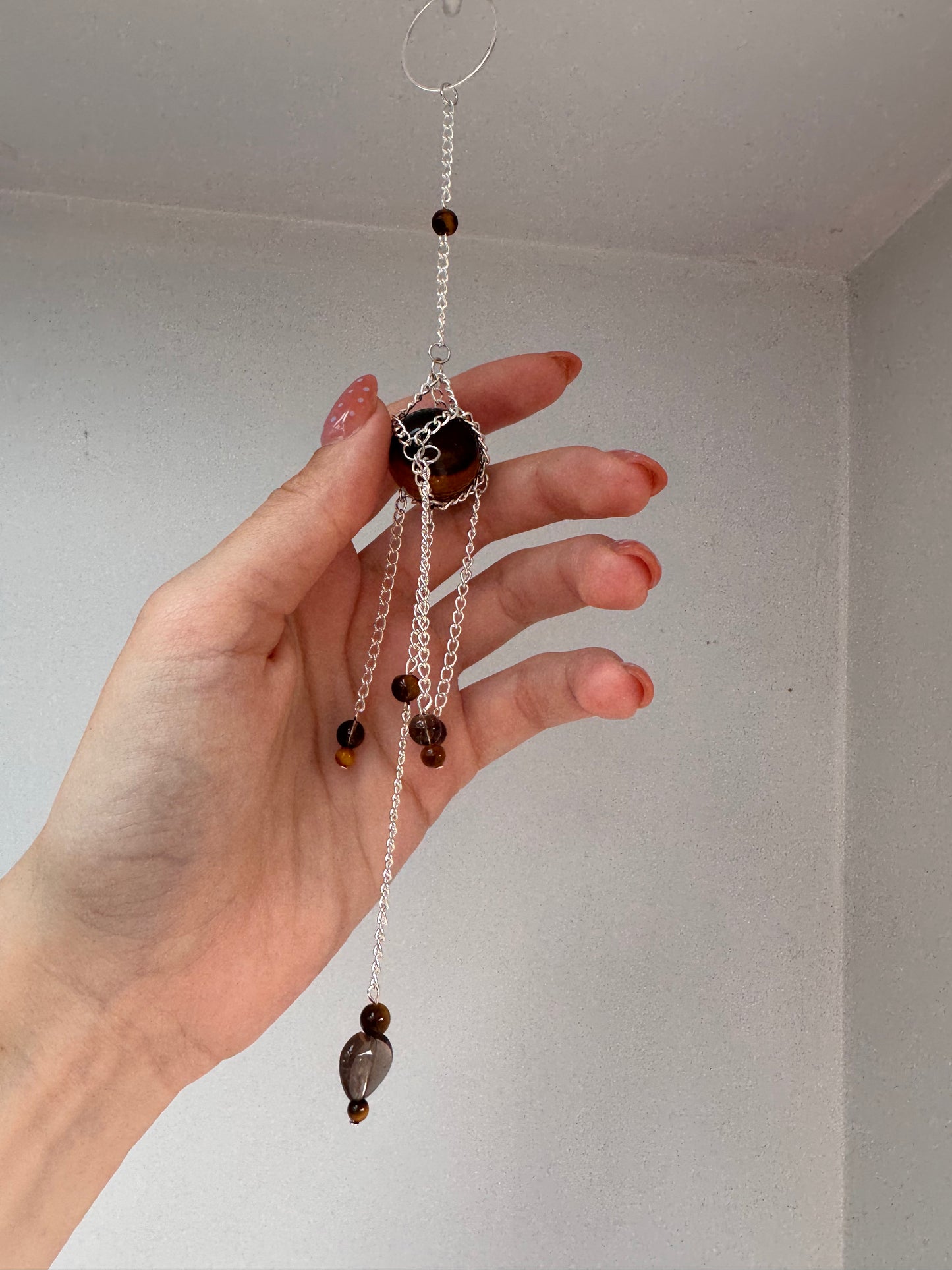 Tigers Eye Mini Suncatcher | Handmade Crystal Wall Hanging