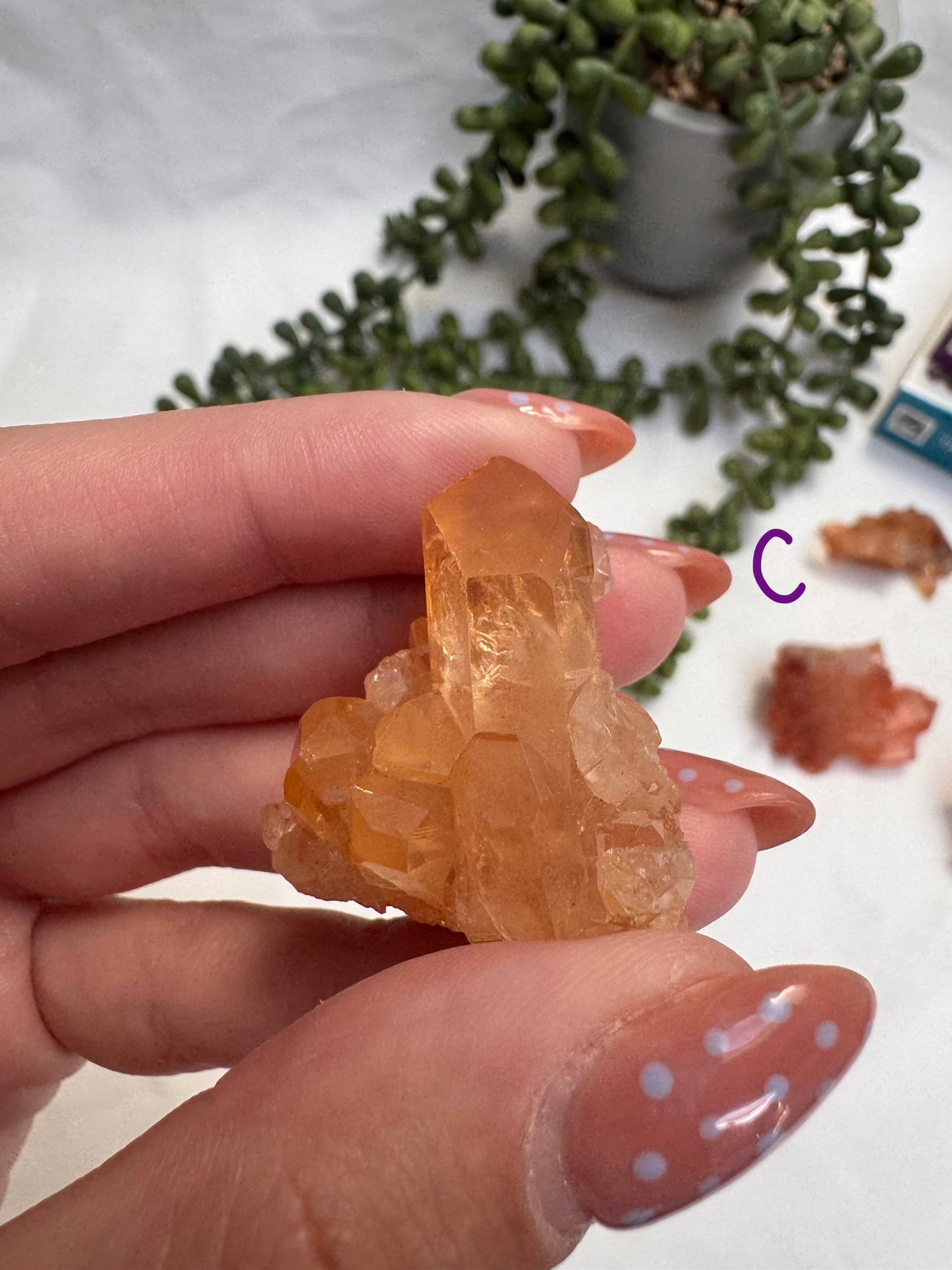 Tangerine Quartz Clusters