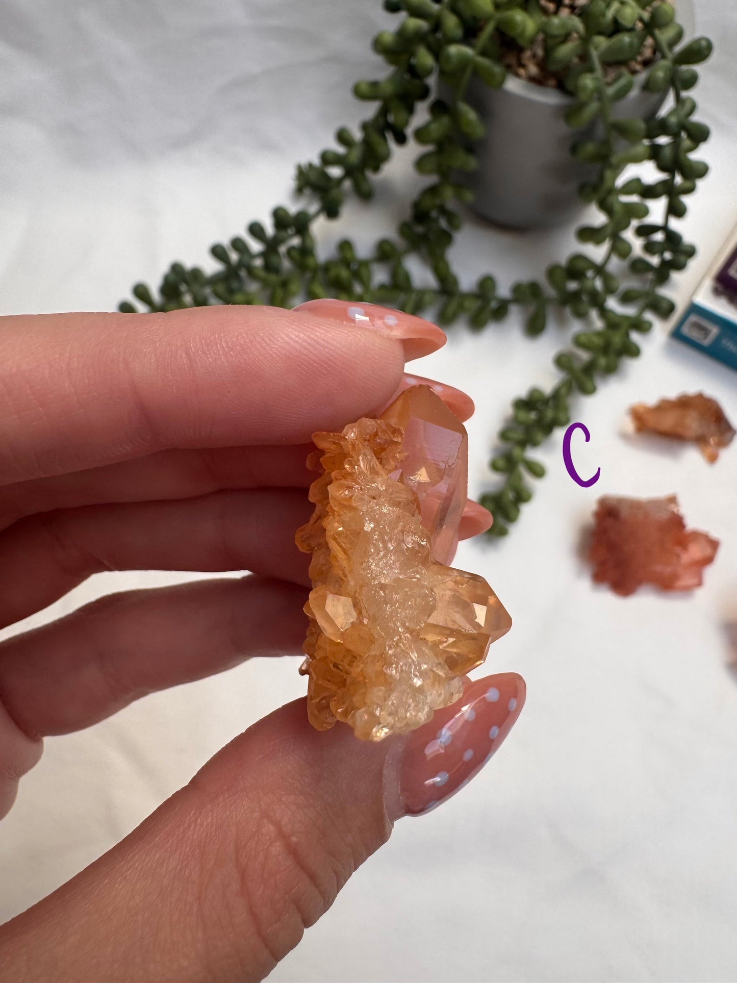 Tangerine Quartz Clusters