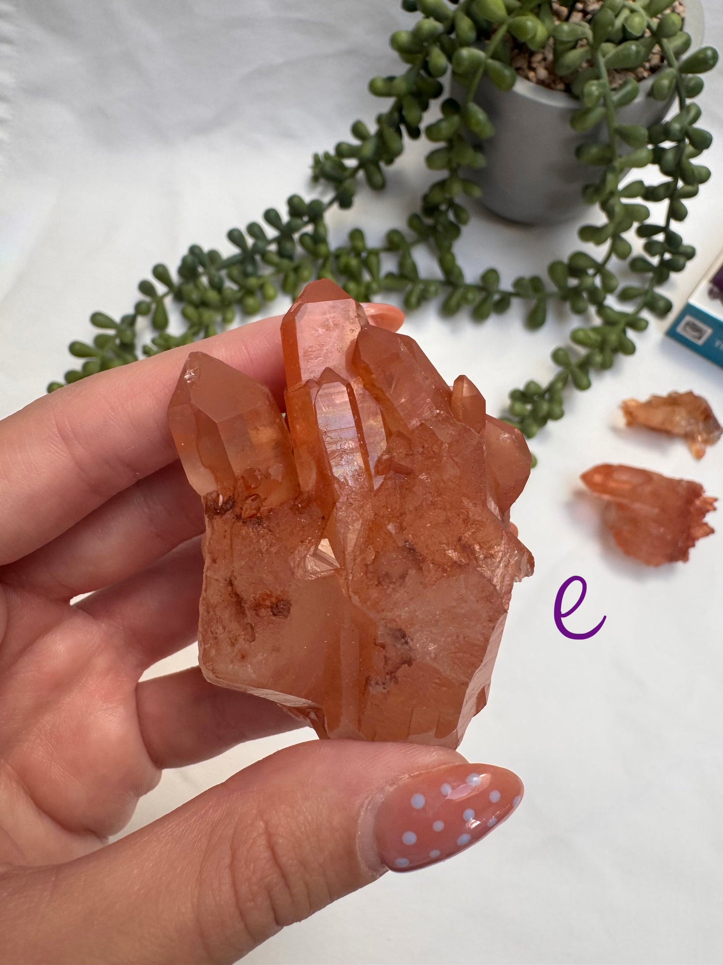 Tangerine Quartz Clusters
