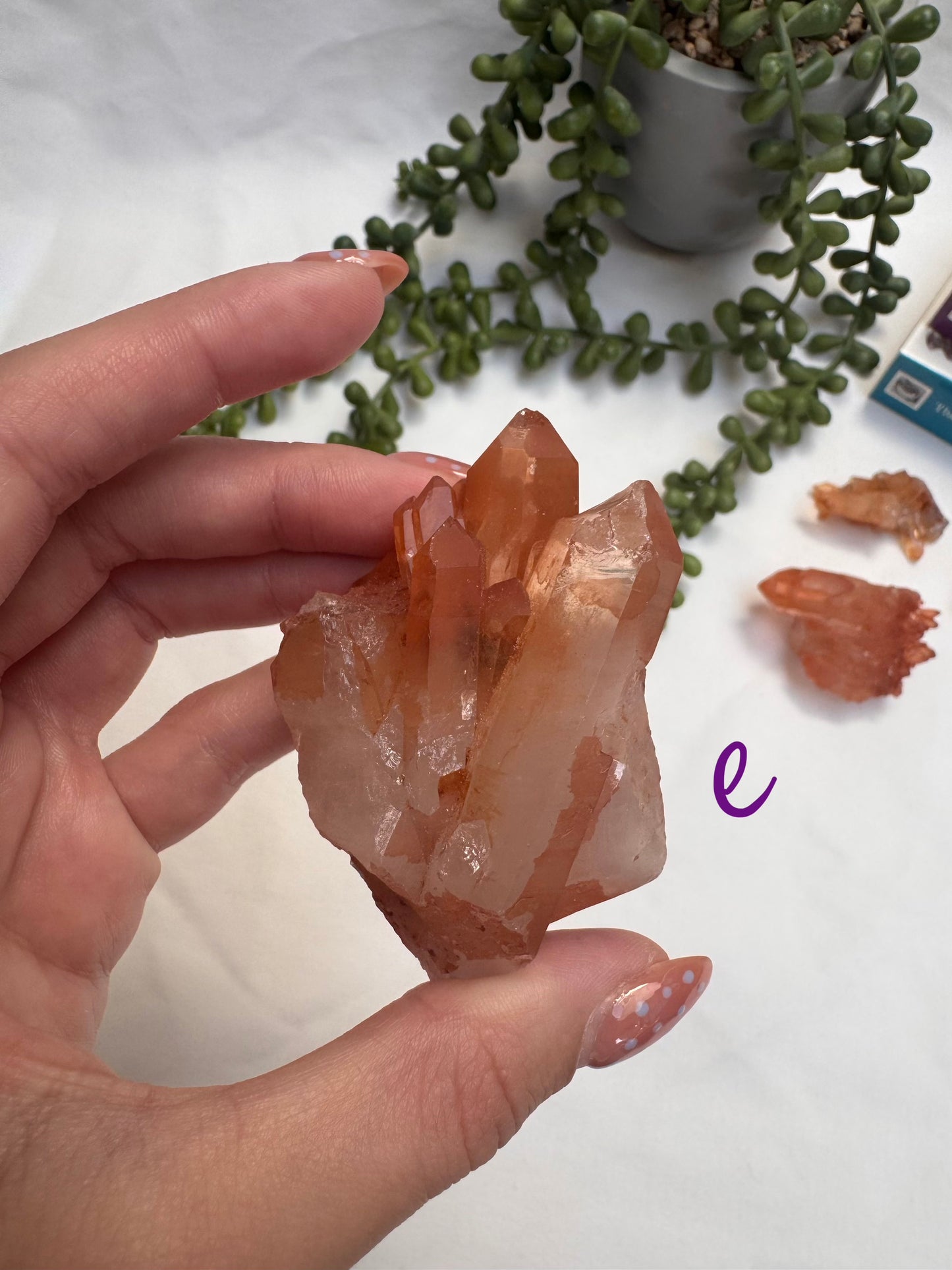 Tangerine Quartz Clusters