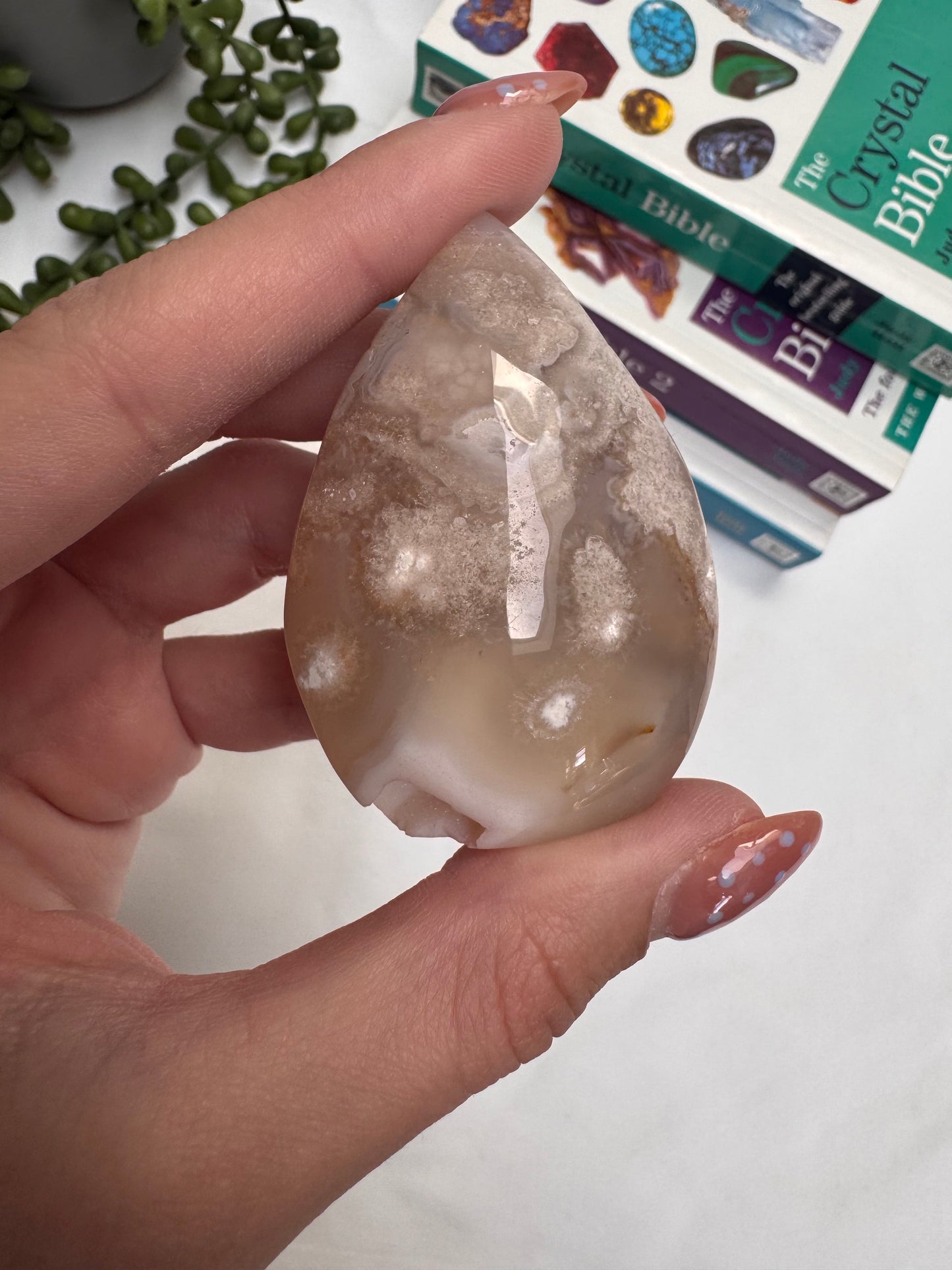 Flower Agate Geode Flame