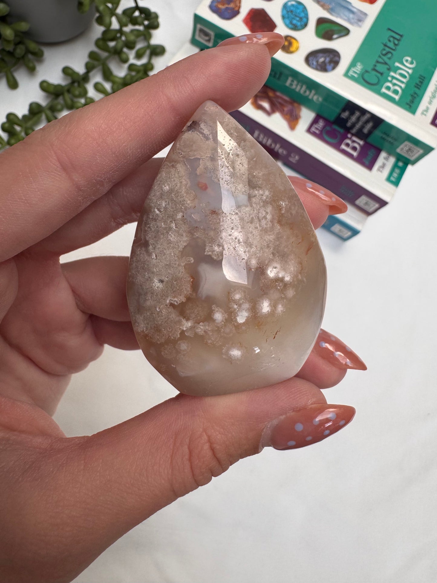 Flower Agate Geode Flame
