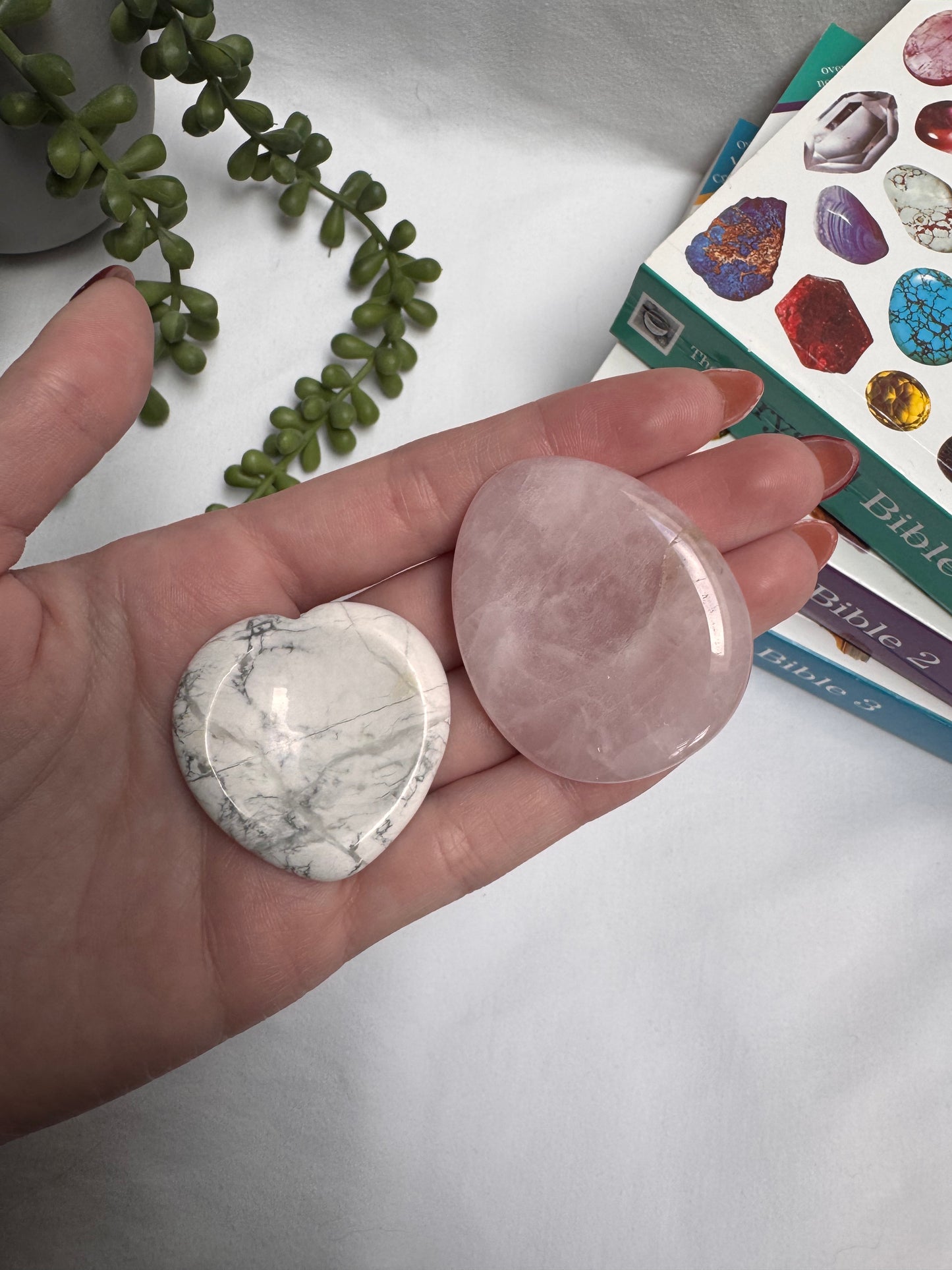 Rose Quartz + Howlite Thumbstones | Rehomed