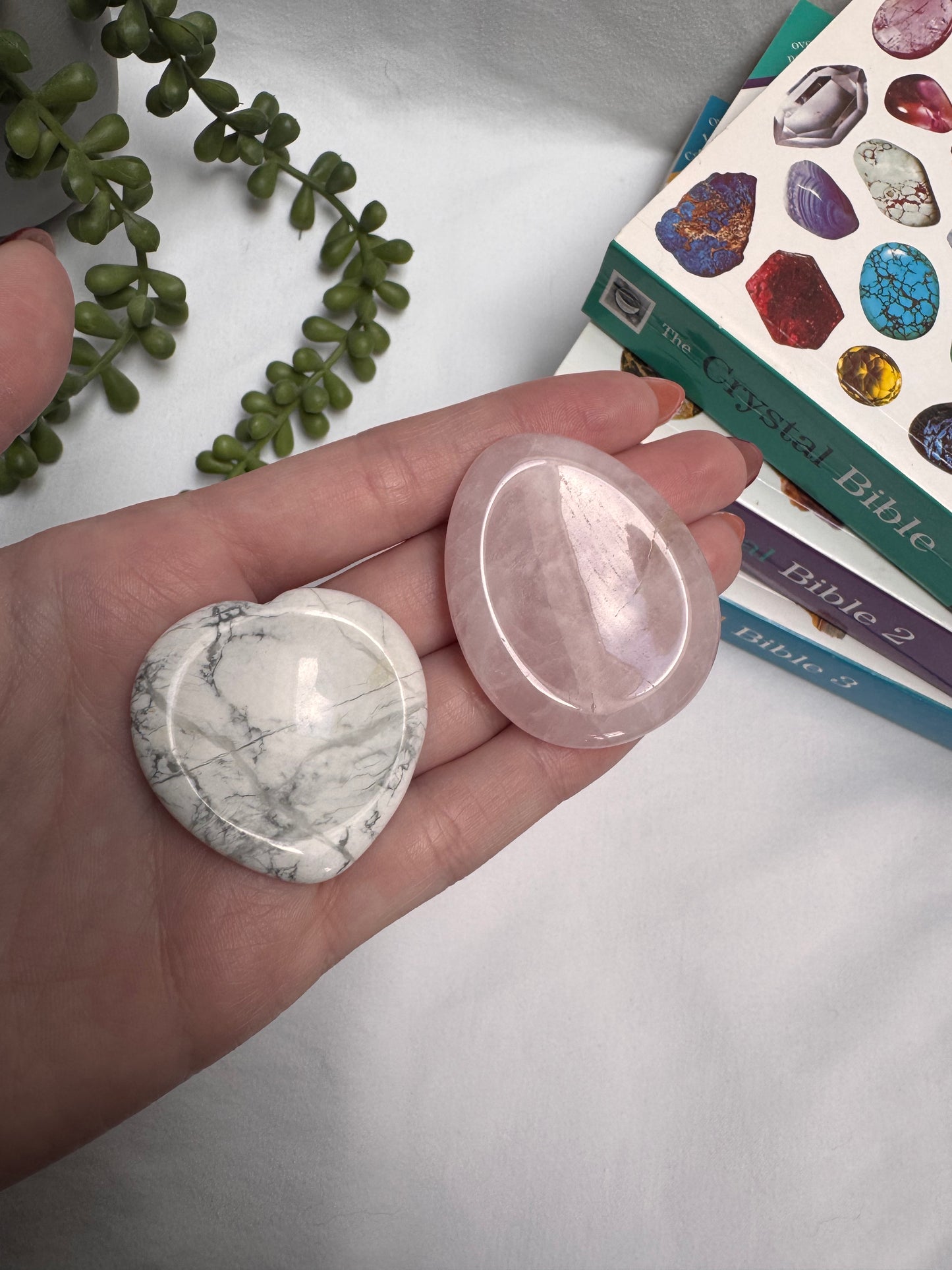 Rose Quartz + Howlite Thumbstones | Rehomed