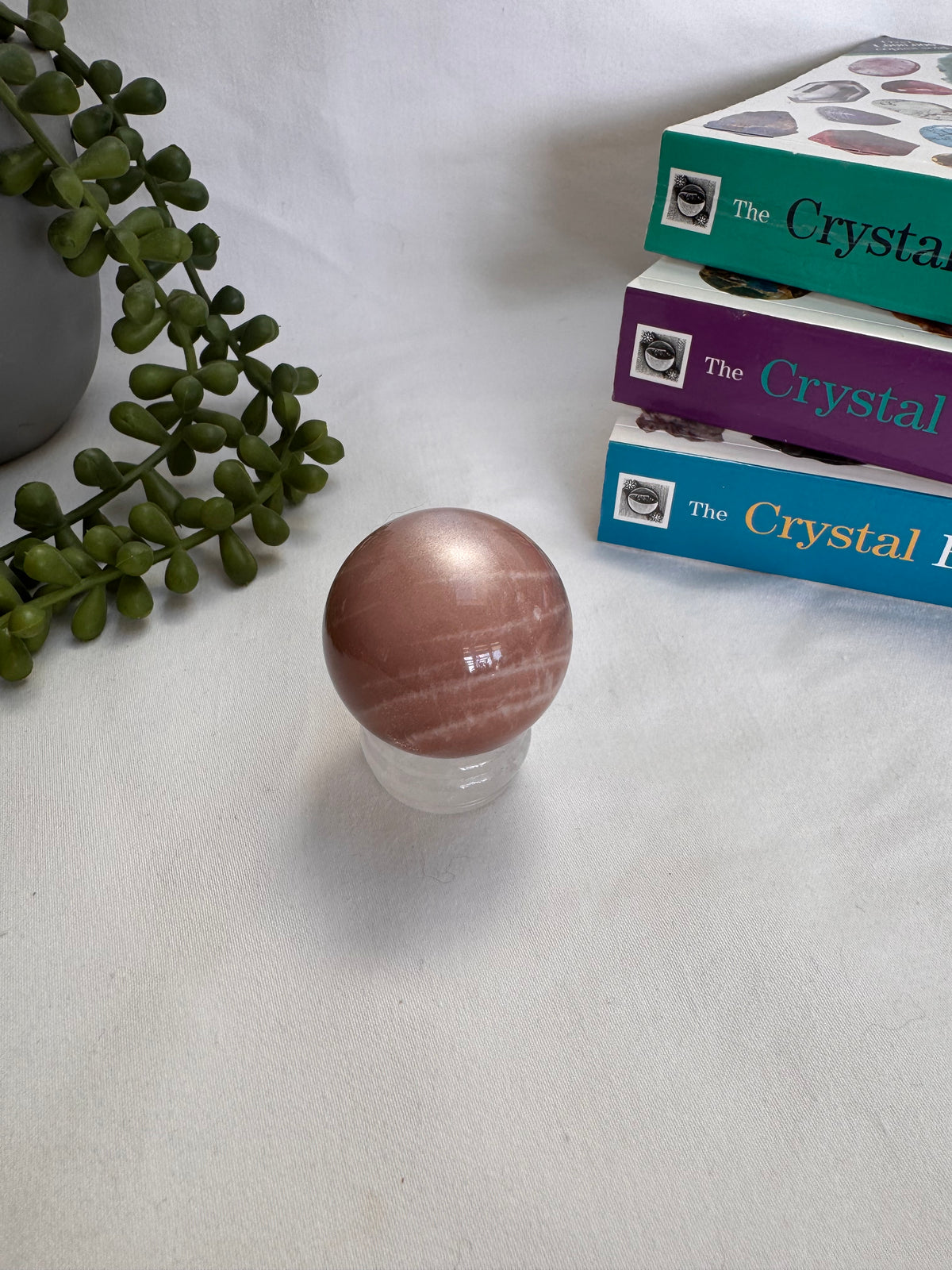 Peach Golden Moonstone Sphere