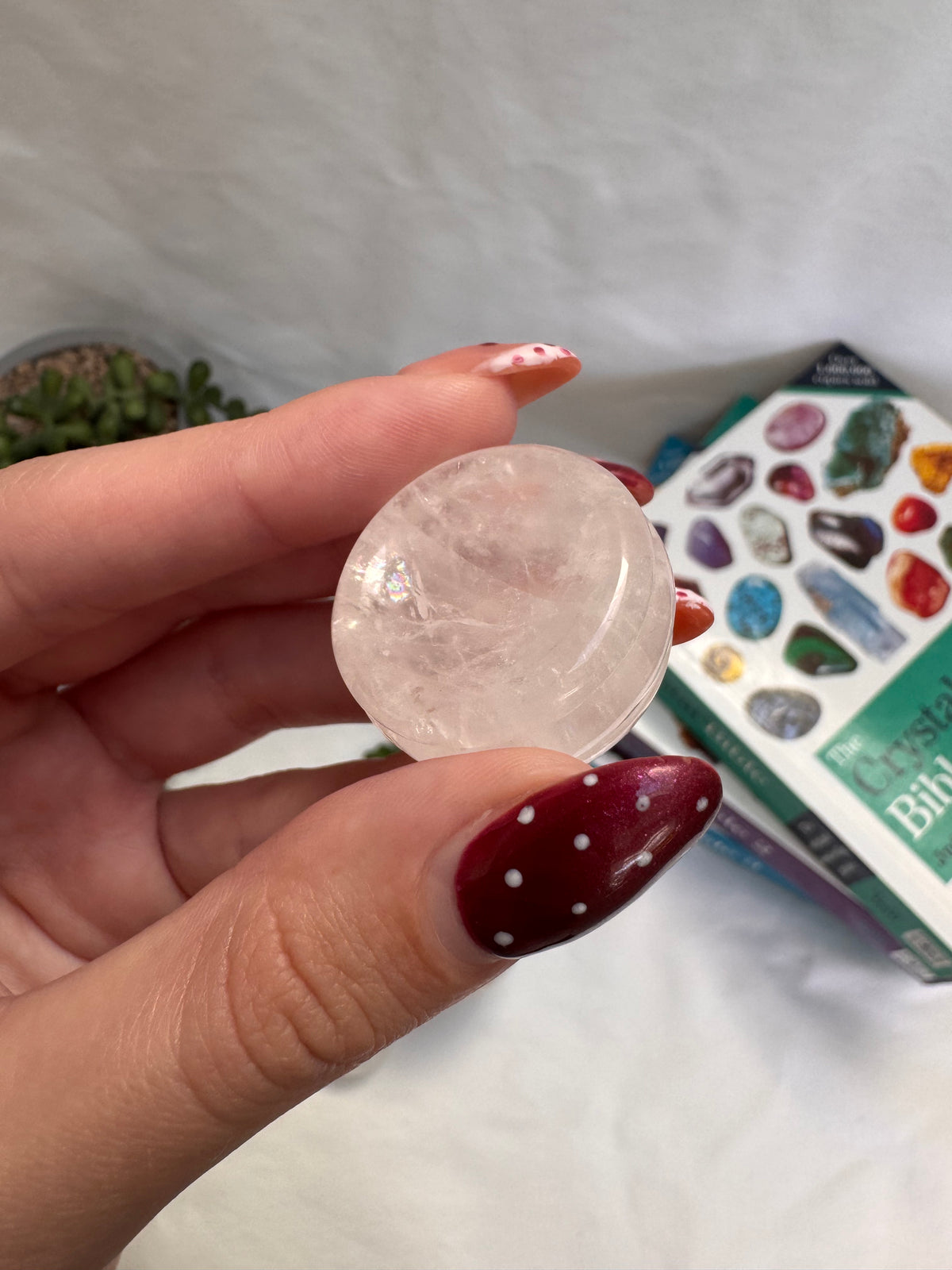 Clear Quartz Crystal Sphere Stand