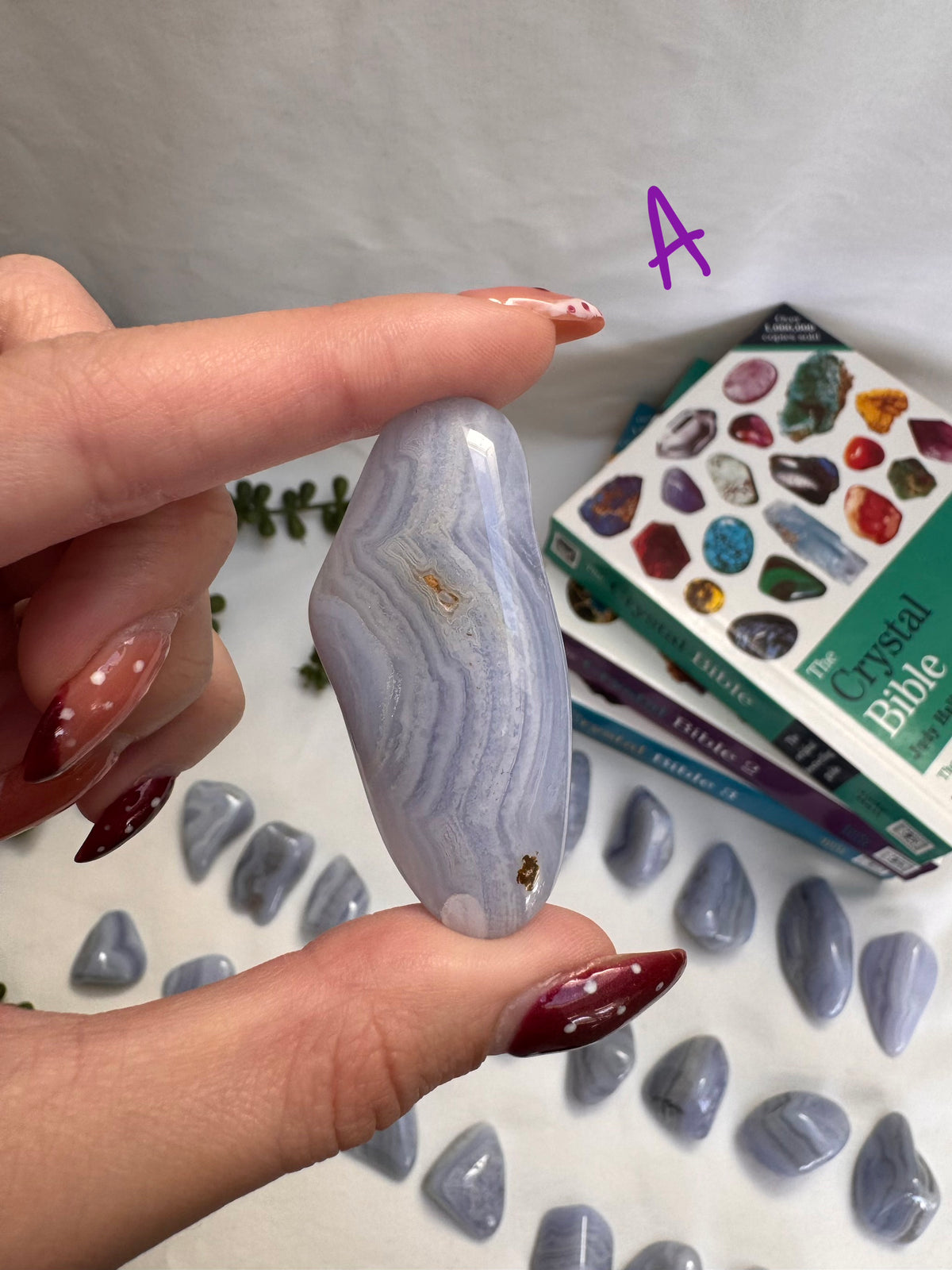 Blue Lace Agate Large Tumbles | A Grade