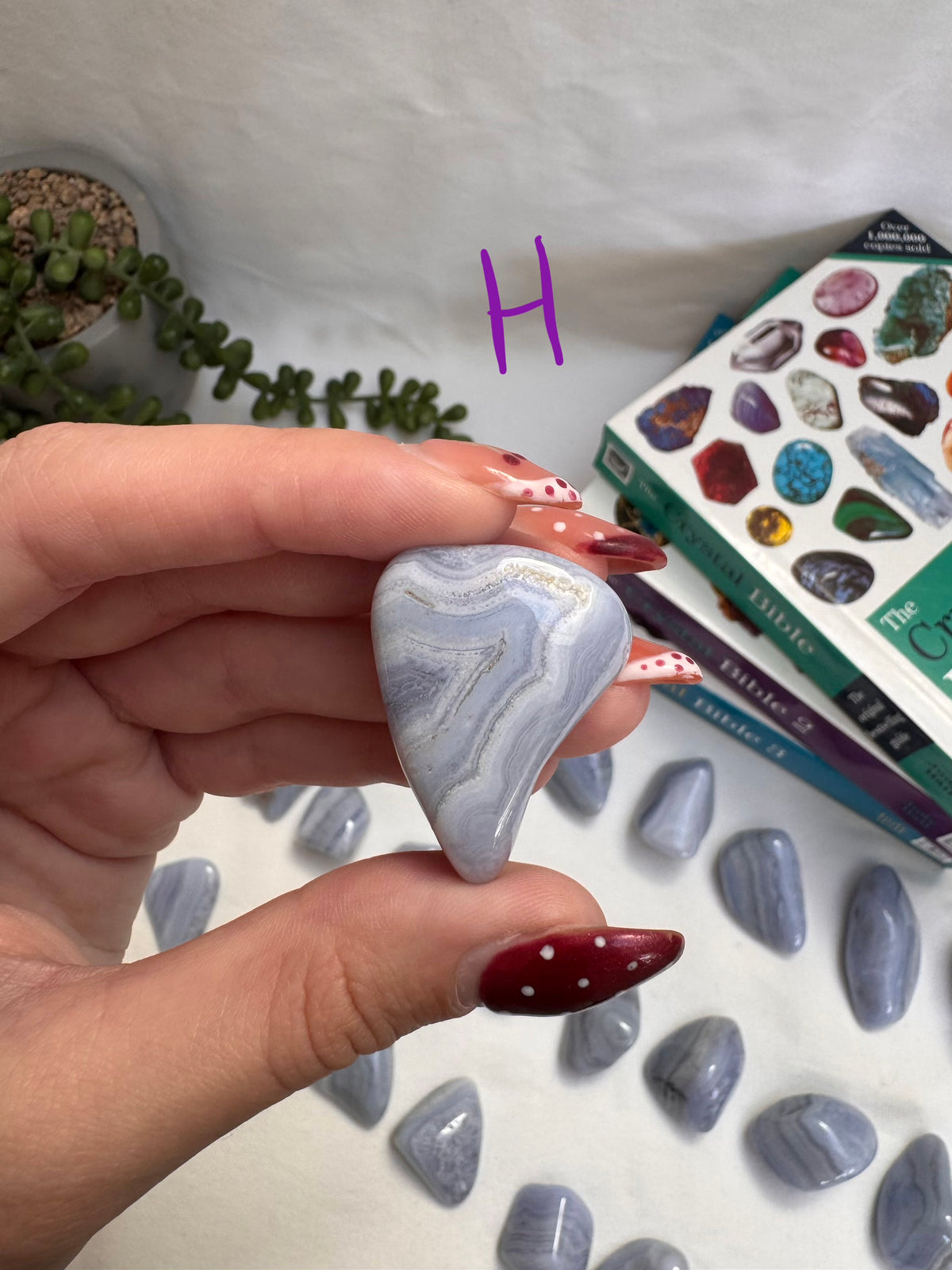 Blue Lace Agate Large Tumbles | A Grade