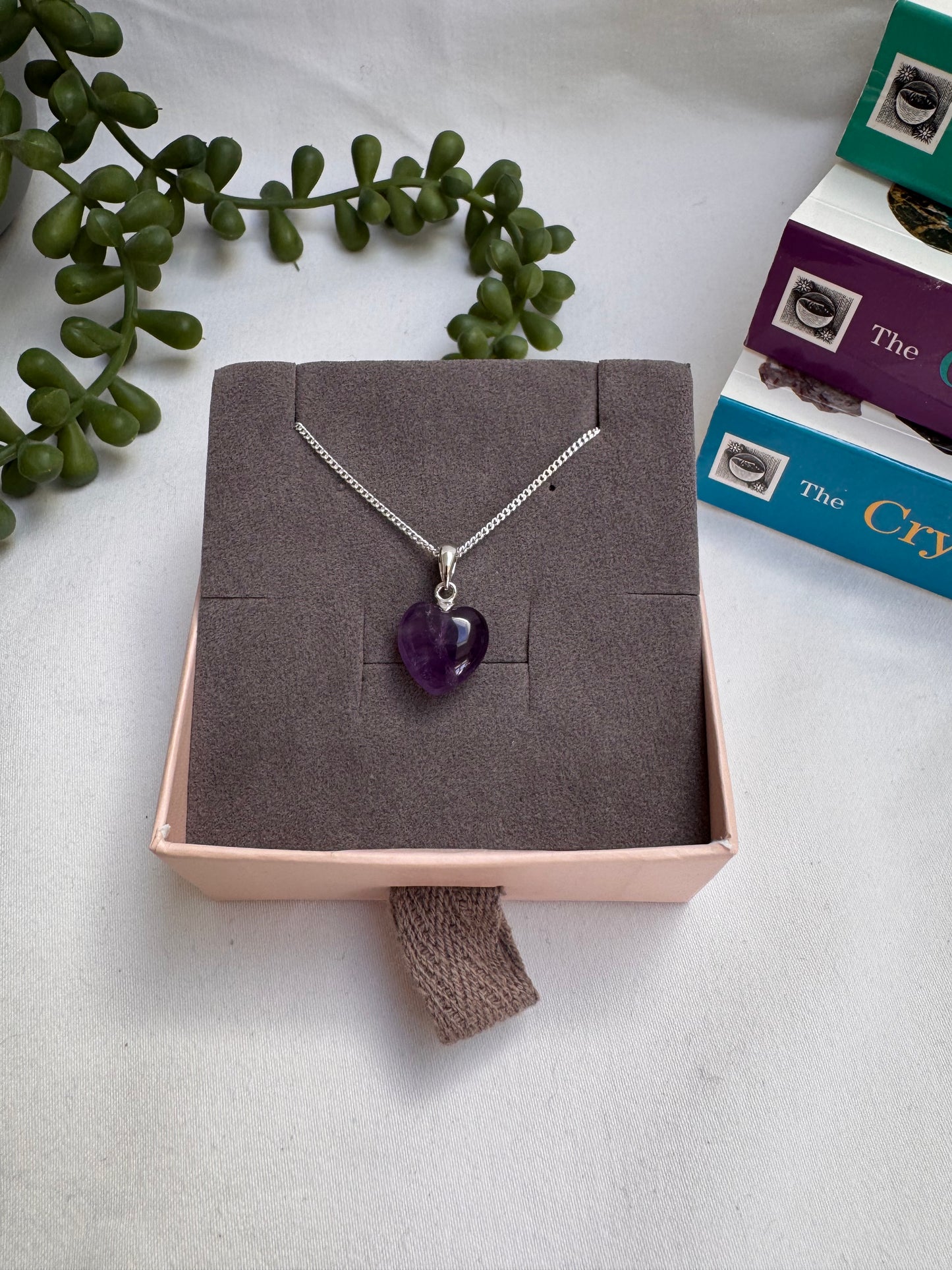 Amethyst Heart Necklace | A Grade