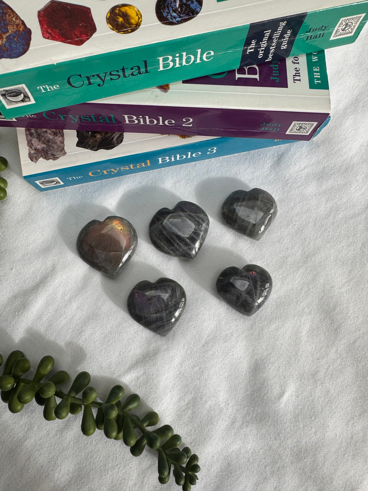 Sunset Labradorite Hearts