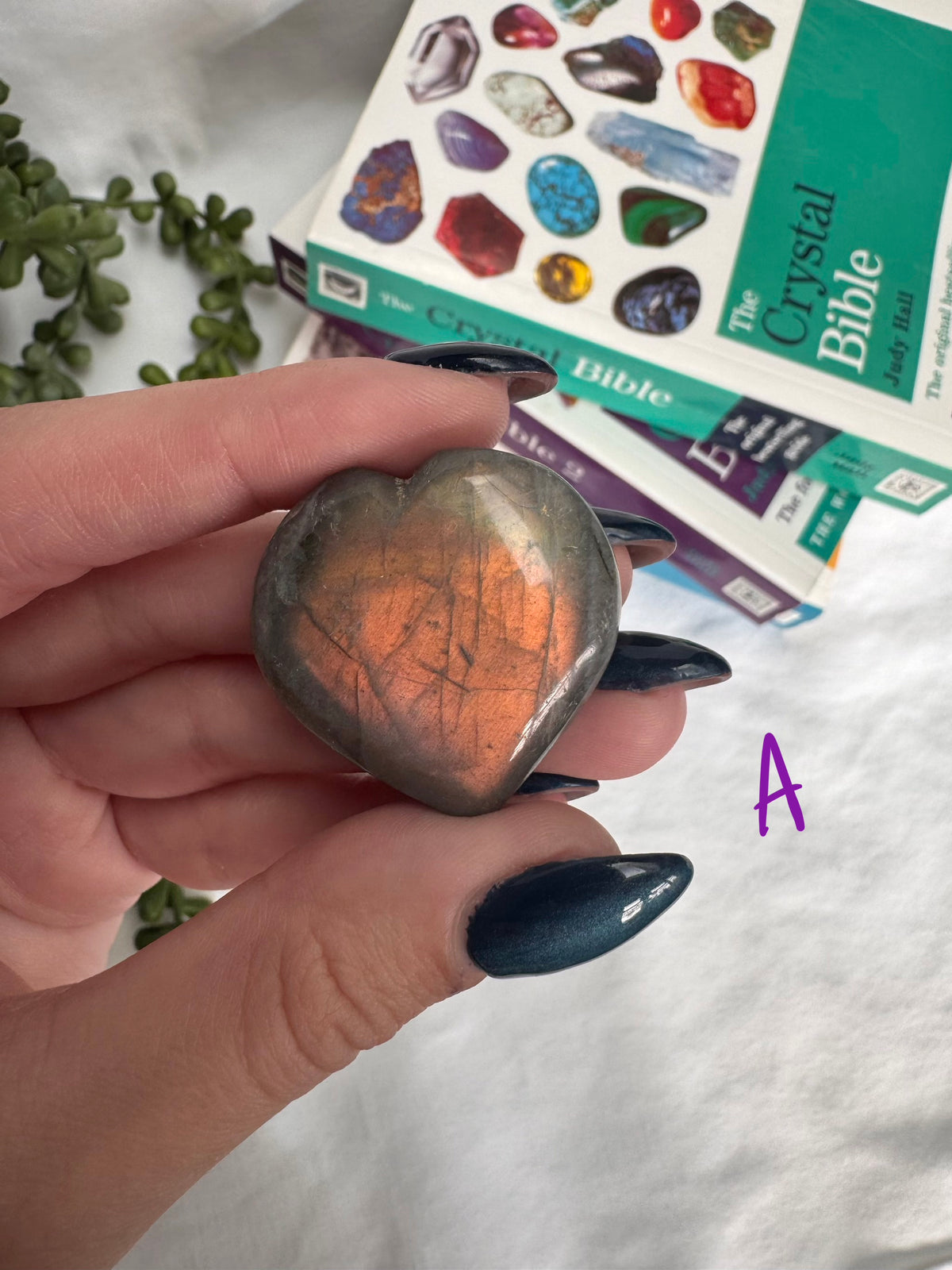 Sunset Labradorite Hearts