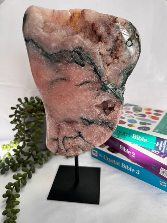 Pink Amethyst Statement Piece | On a Stand