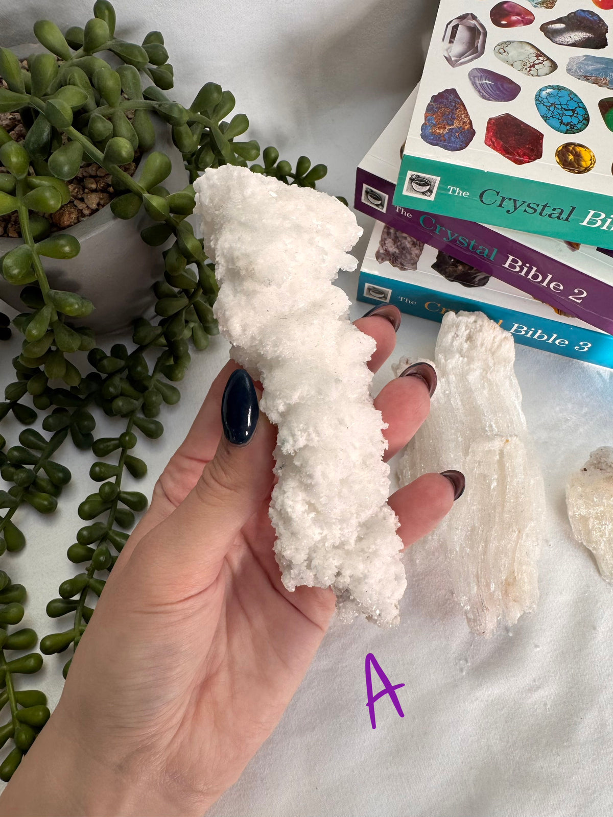 White Aragonite Raw Pieces