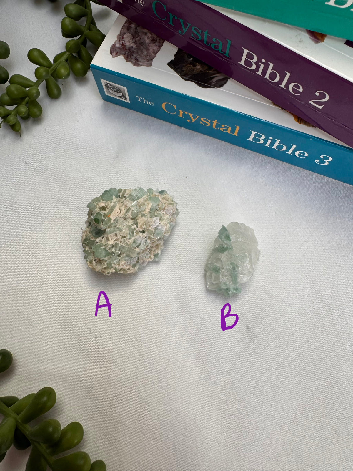 Raw Green Tourmaline Clusters