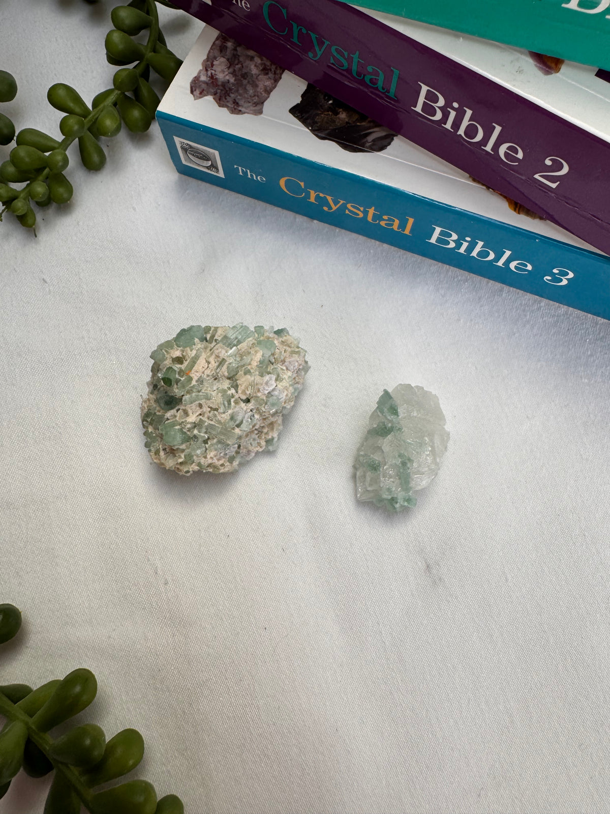 Raw Green Tourmaline Clusters