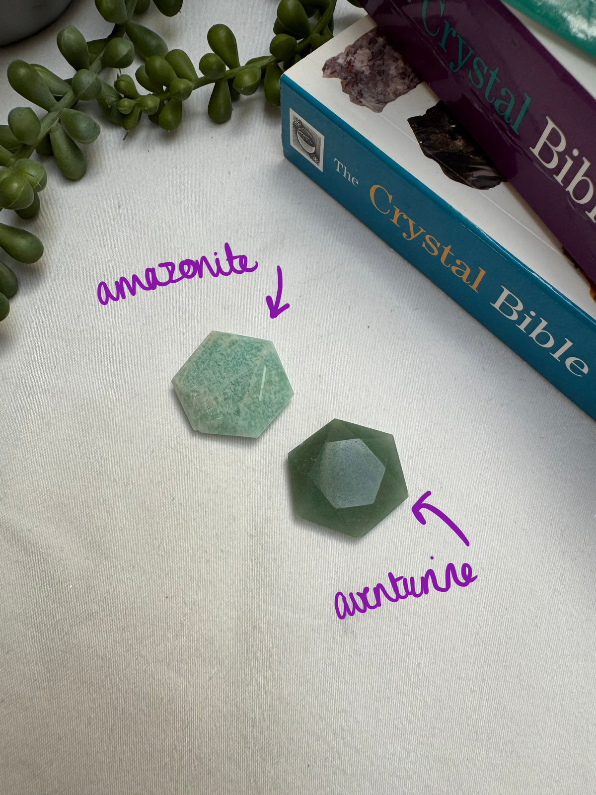 Crystal Hexagons | Amazonite + Aventurine