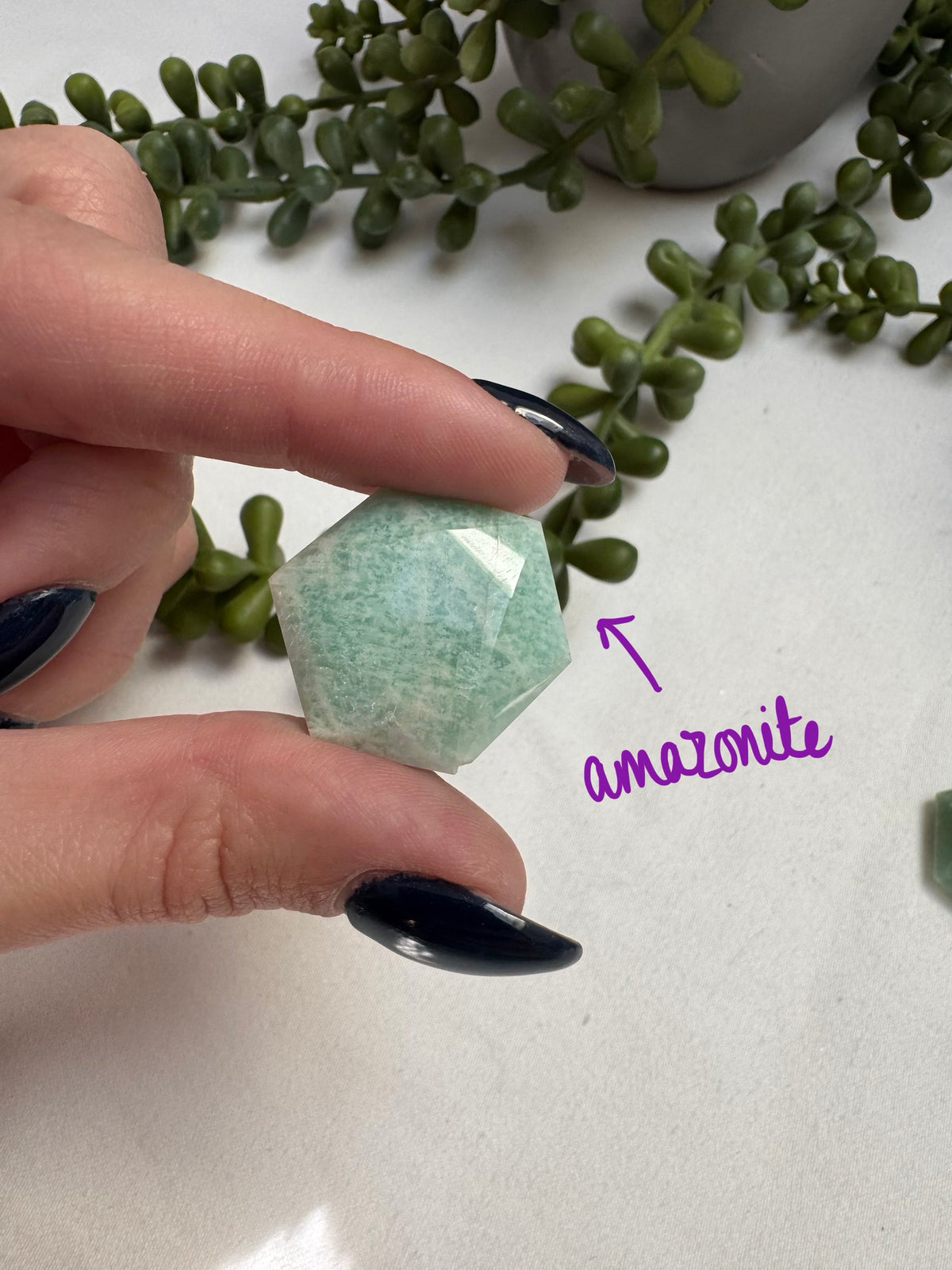 Crystal Hexagons | Amazonite + Aventurine
