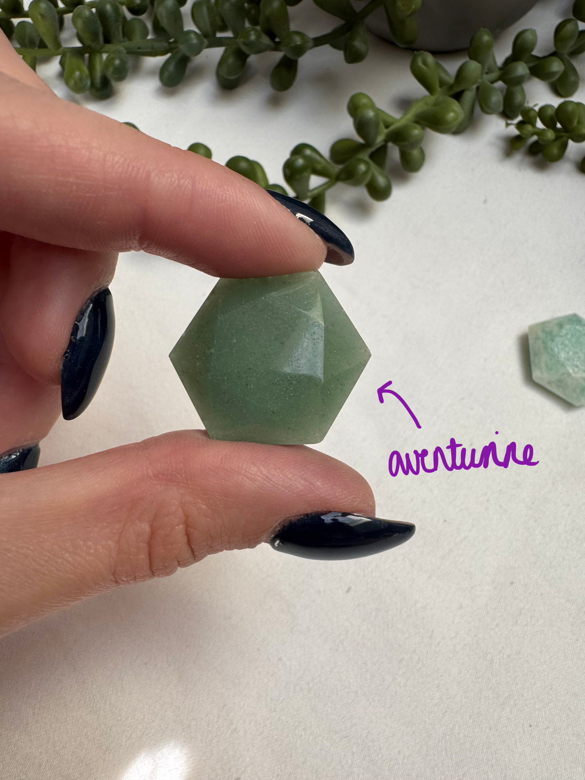 Crystal Hexagons | Amazonite + Aventurine