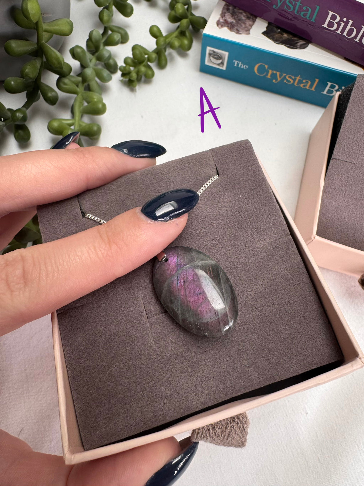 Labradorite Oval Sterling Silver Necklaces
