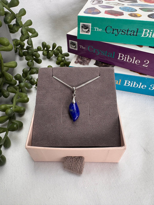 Lapis Lazuli Waterdrop Sterling Silver Necklace