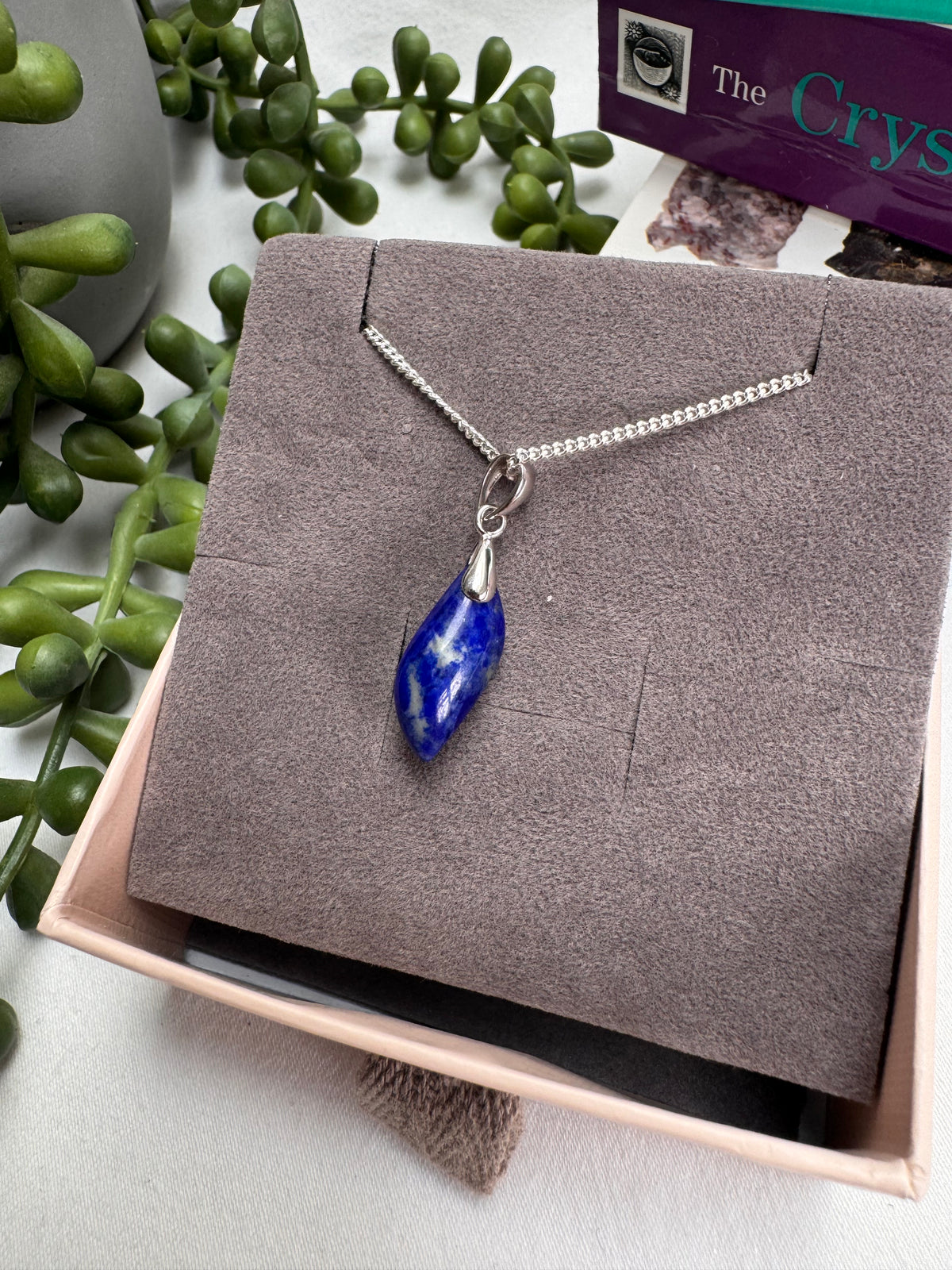Lapis Lazuli Waterdrop Sterling Silver Necklace
