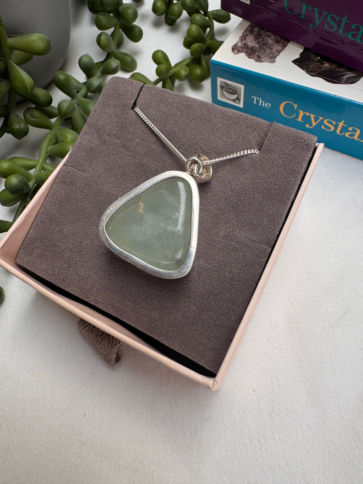 Prehnite Sterling Silver Necklace