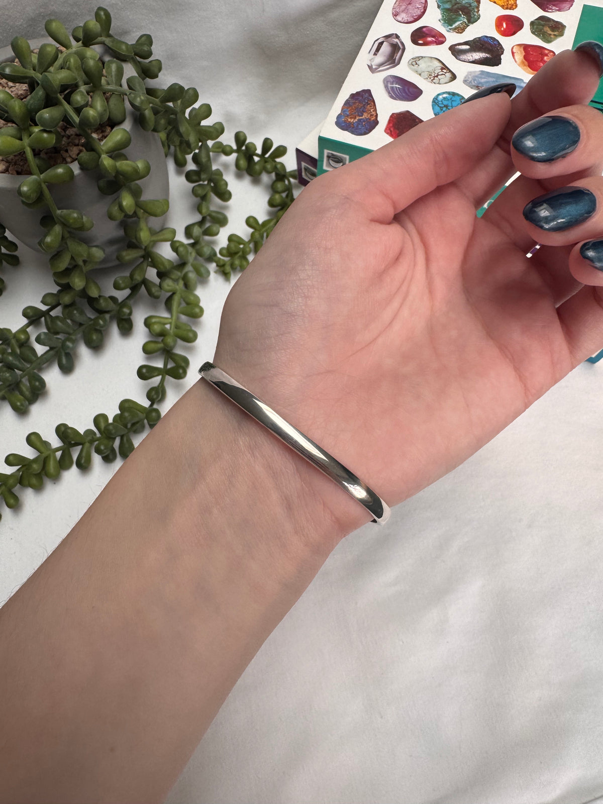 Amber Sterling Silver Bangle