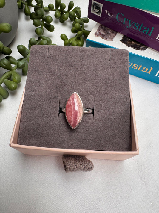 Rhodochrosite Sterling Silver Ring | Y | 12