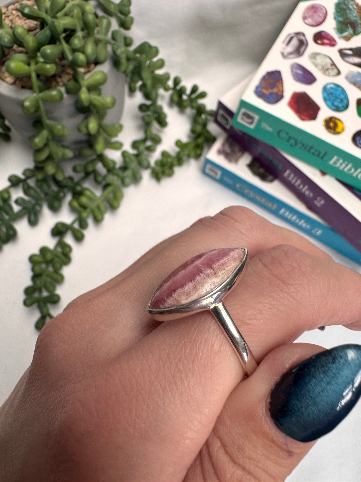 Rhodochrosite Sterling Silver Ring | Y | 12