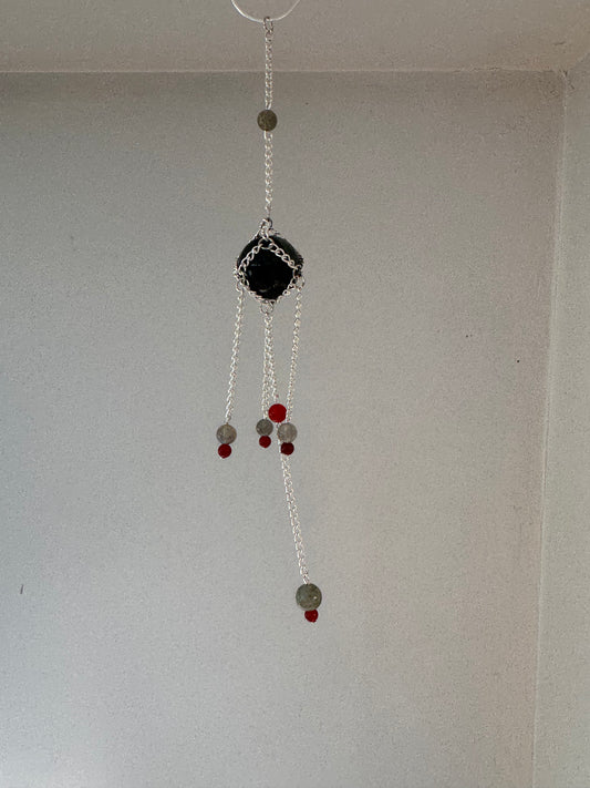 Bloodstone Mini Suncatcher | Handmade Crystal Wall Hanging