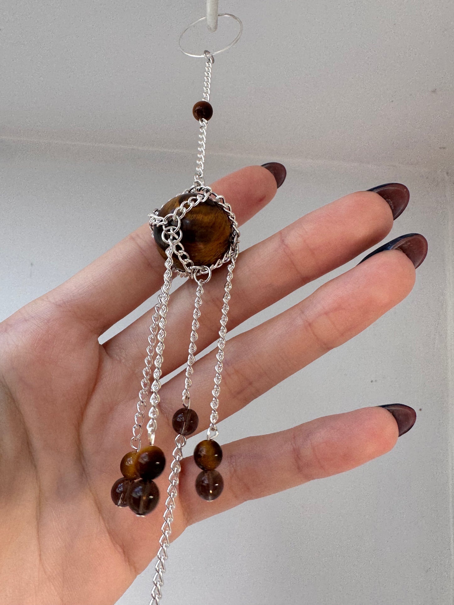 Tigers Eye Mini Suncatcher | Handmade Crystal Wall Hanging