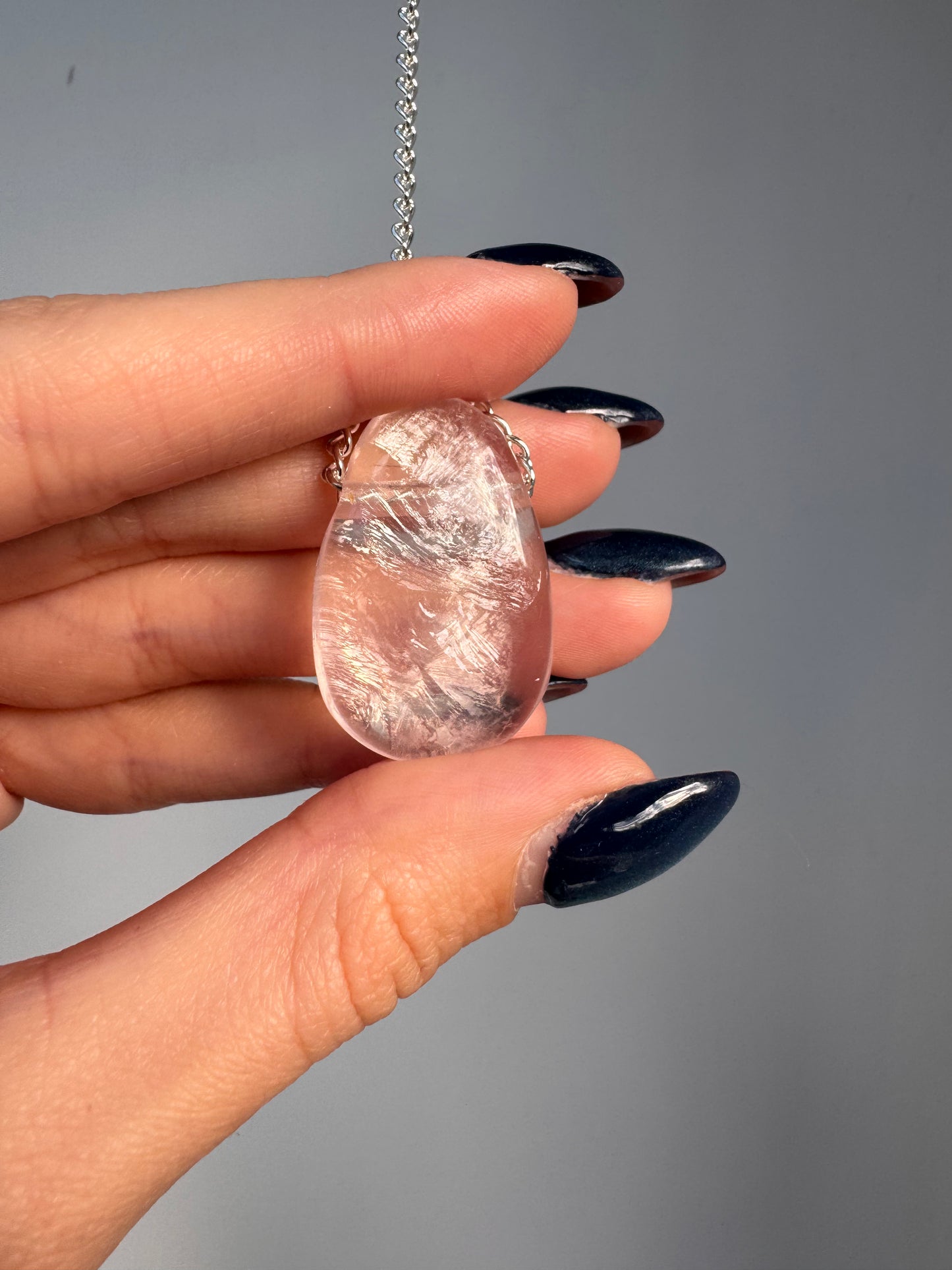 Fluorite + Rose Quartz Suncatcher | Handmade Crystal Wall Hanging