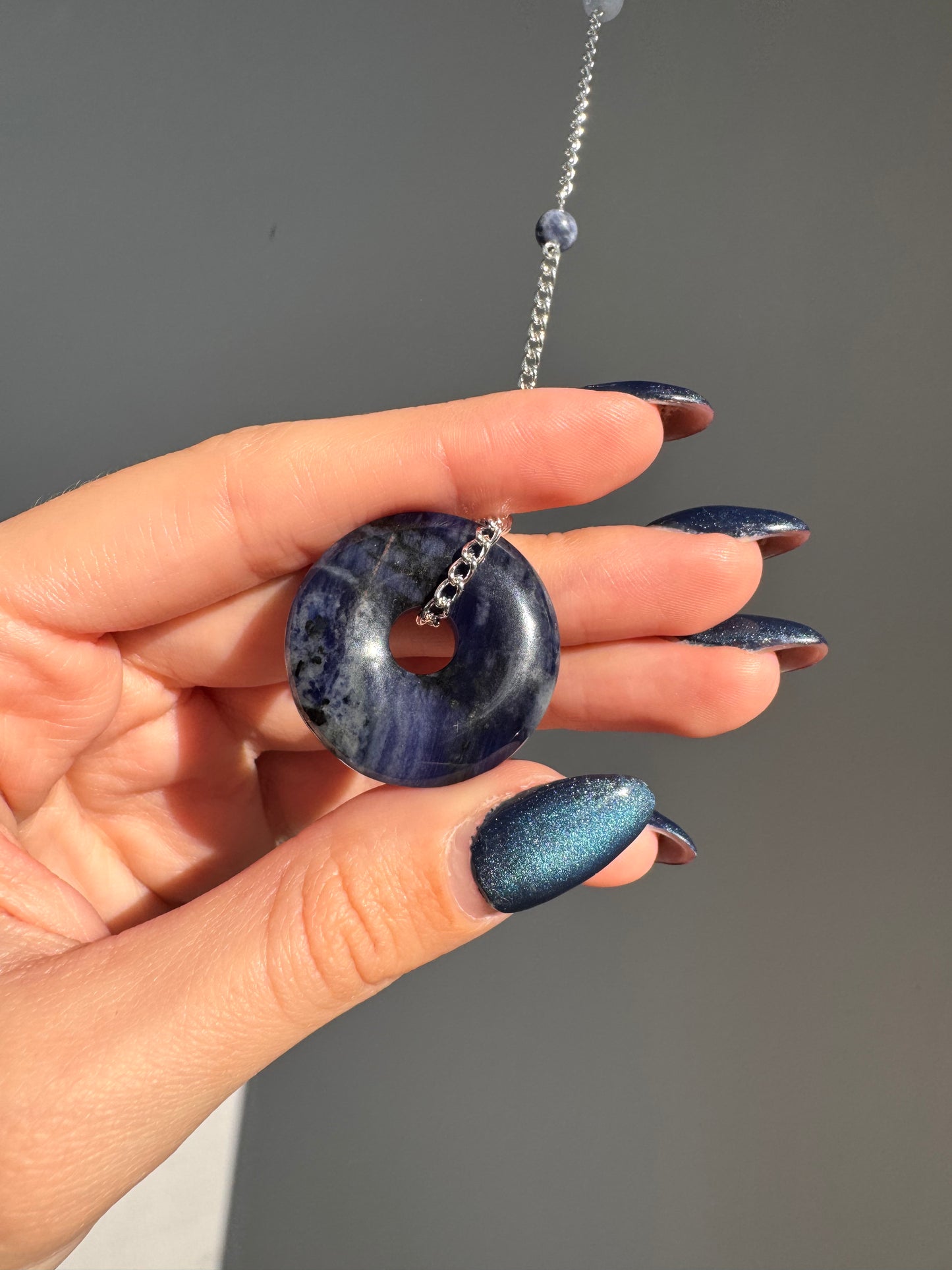 Sodalite Suncatcher | Handmade Crystal Wall Hanging