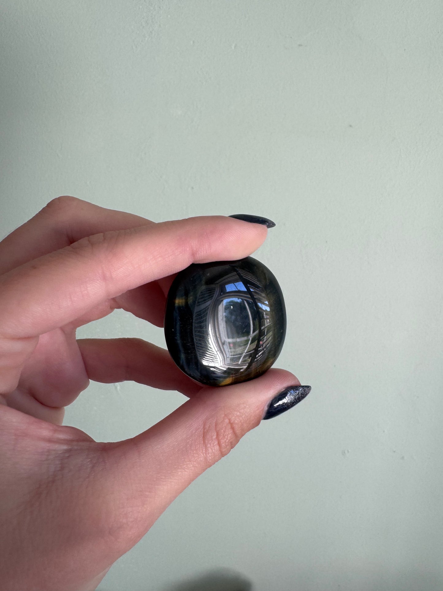 Rehomed Blue Tigers Eye Palmstone