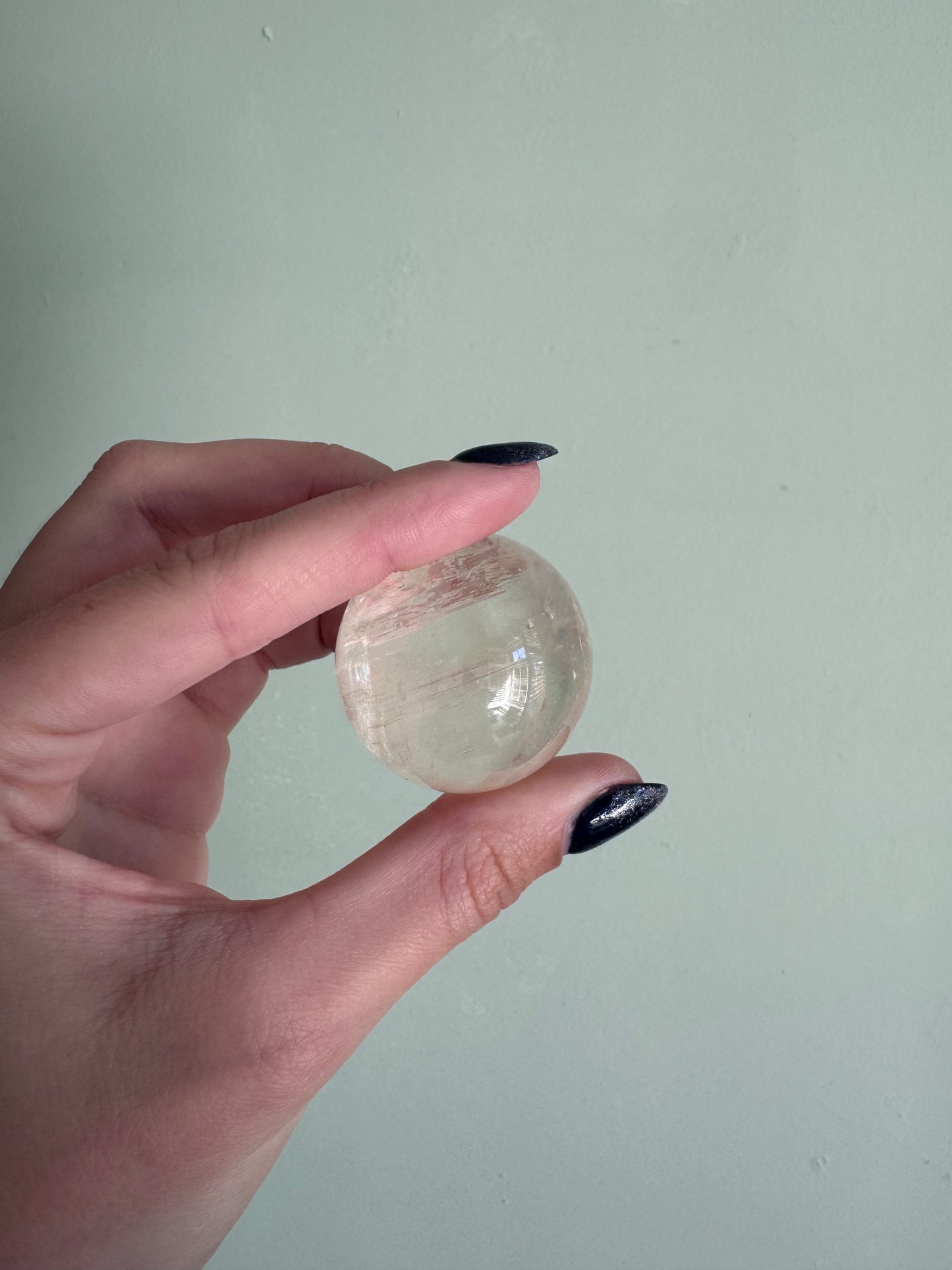 Rehomed Optical Calcite Sphere