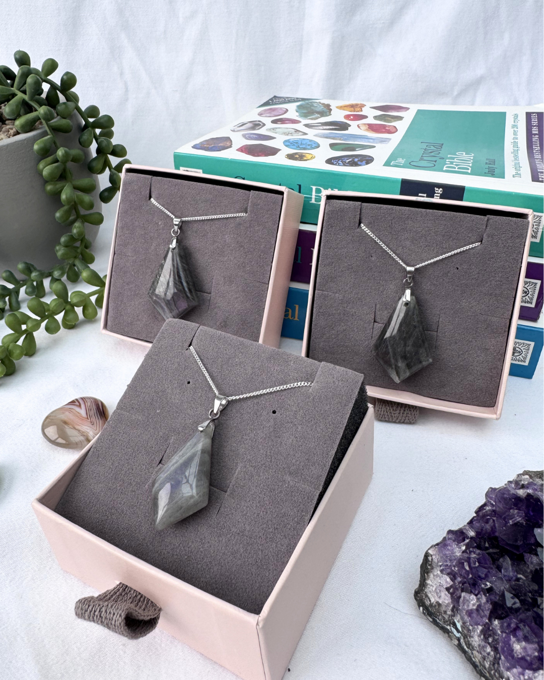 Labradorite Kite Sterling Silver Necklaces