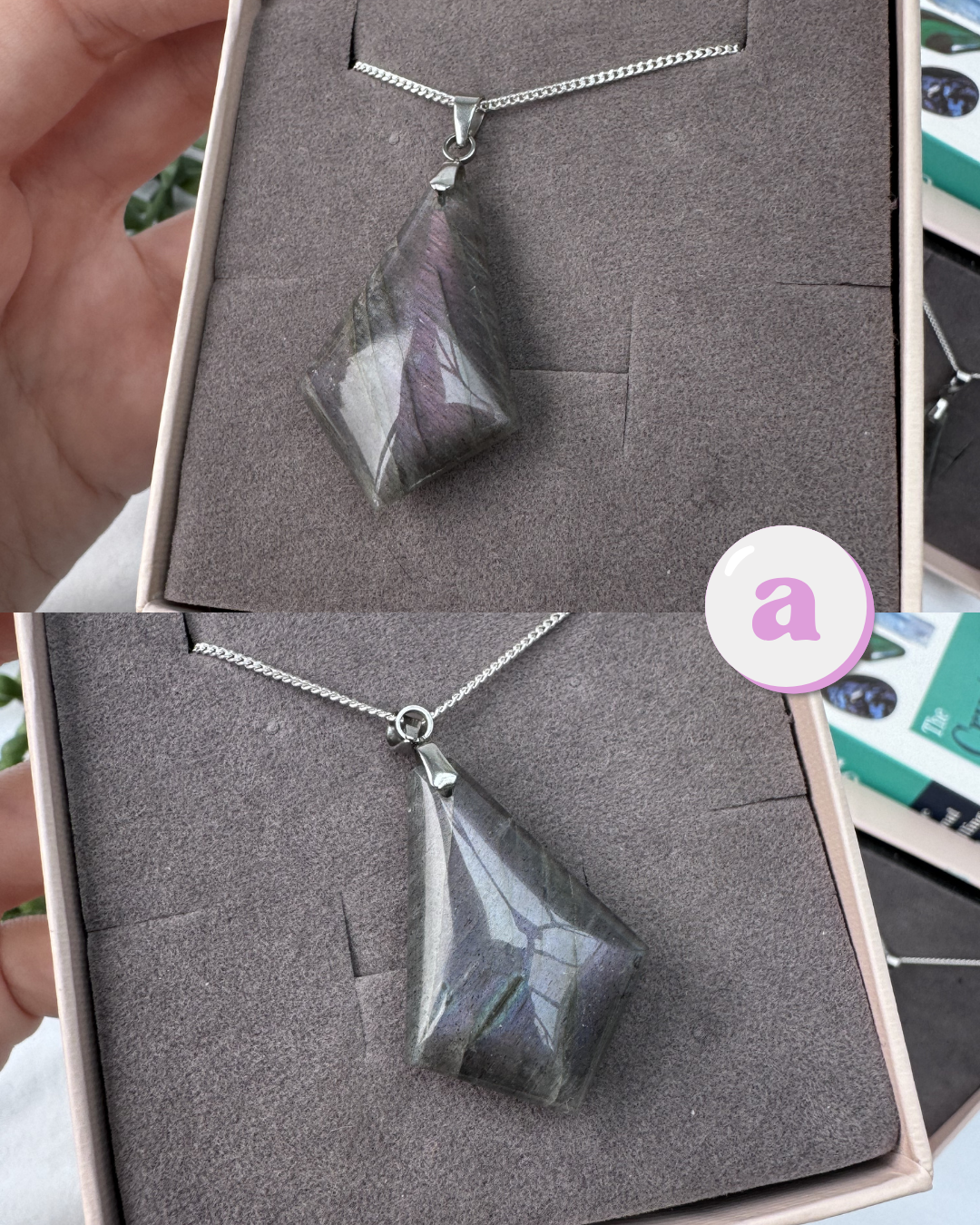 Labradorite Kite Sterling Silver Necklaces