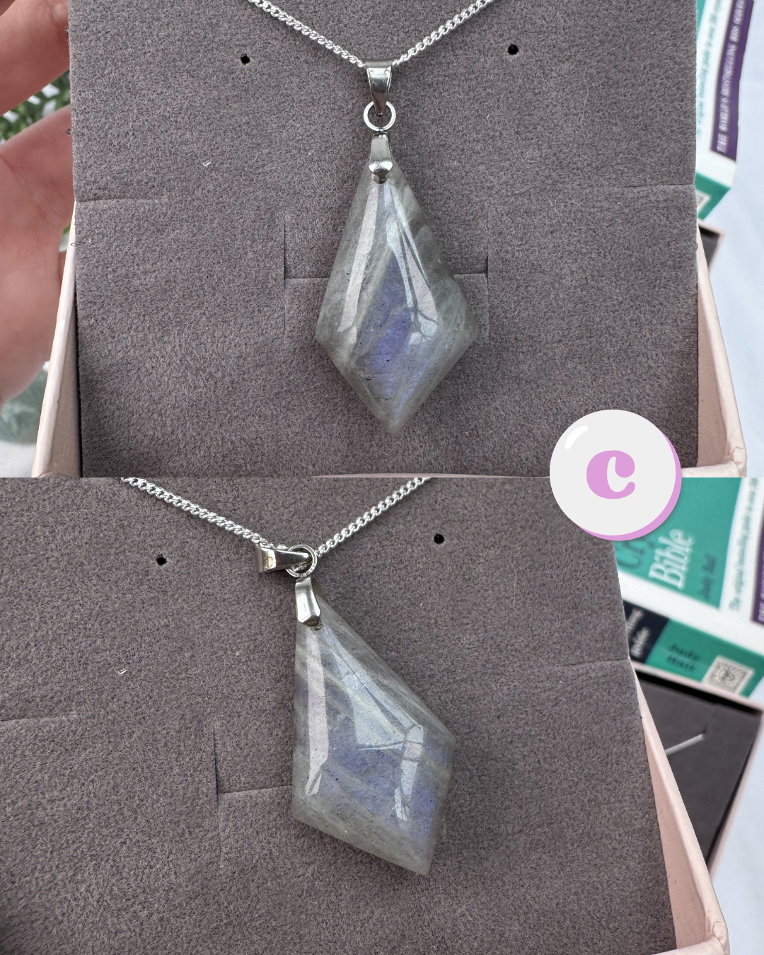 Labradorite Kite Sterling Silver Necklaces
