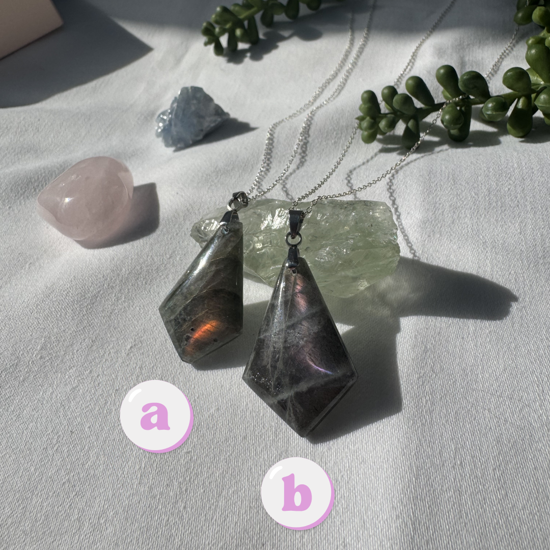 Labradorite Kite Sterling Silver Necklaces
