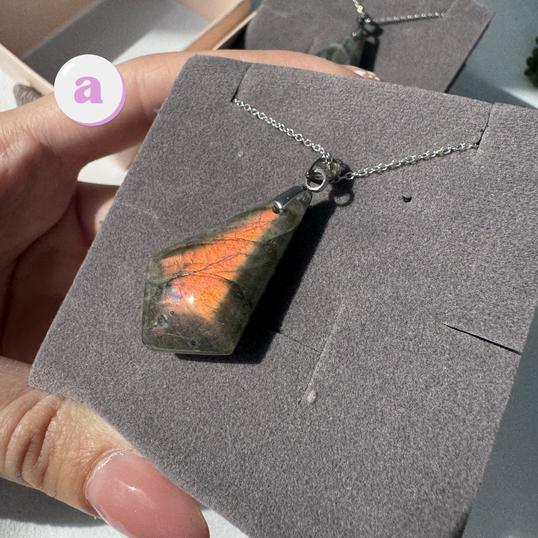 Labradorite Kite Sterling Silver Necklaces