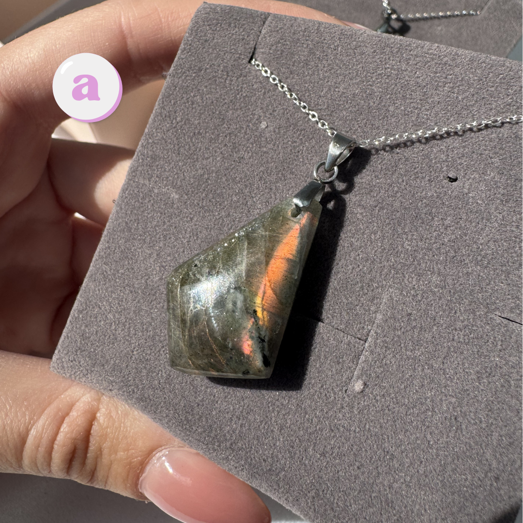 Labradorite Kite Sterling Silver Necklaces