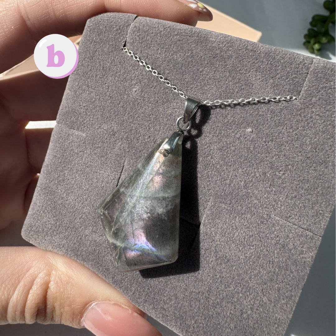 Labradorite Kite Sterling Silver Necklaces